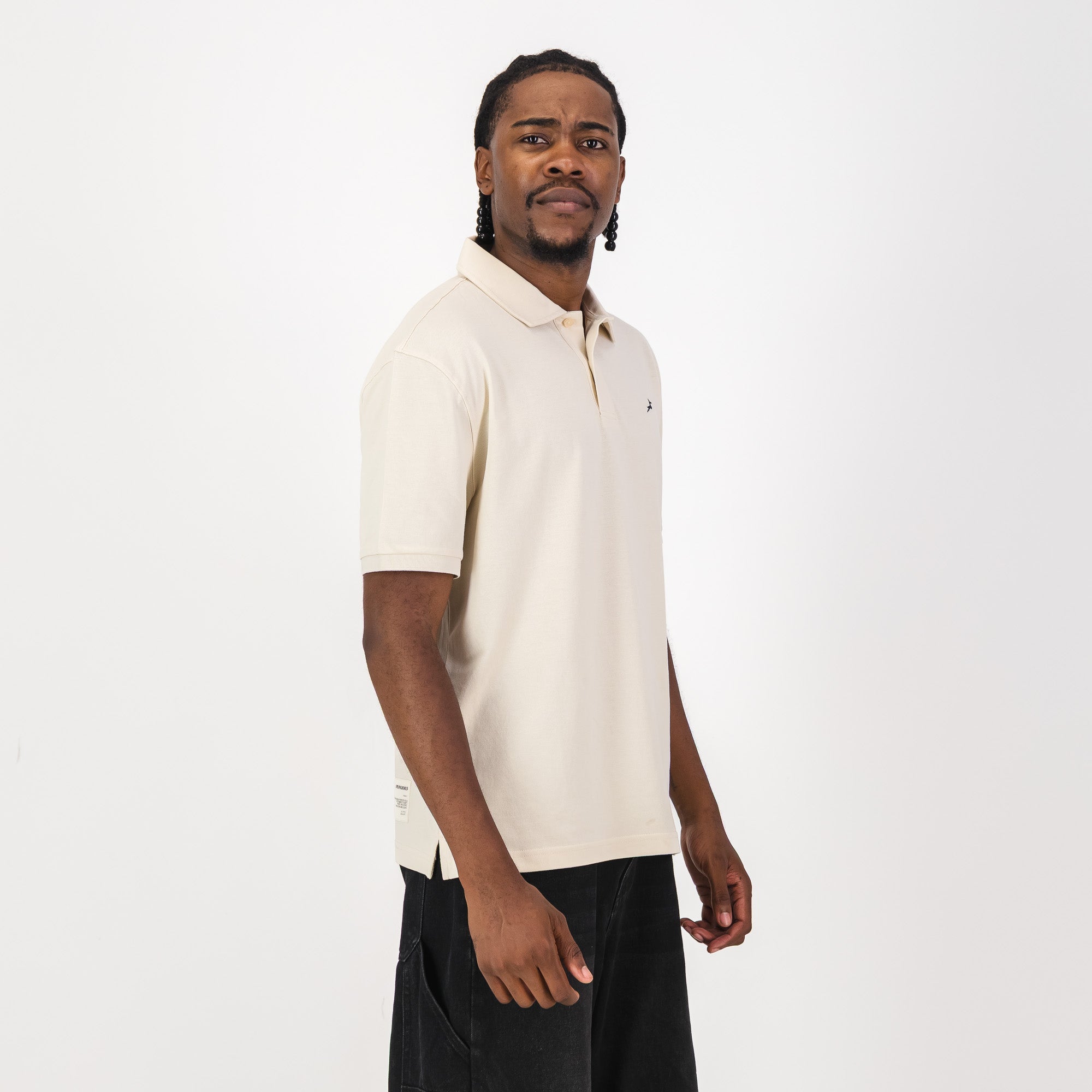 Springboks Contrast Embroidery Polo - Ivory - Old School