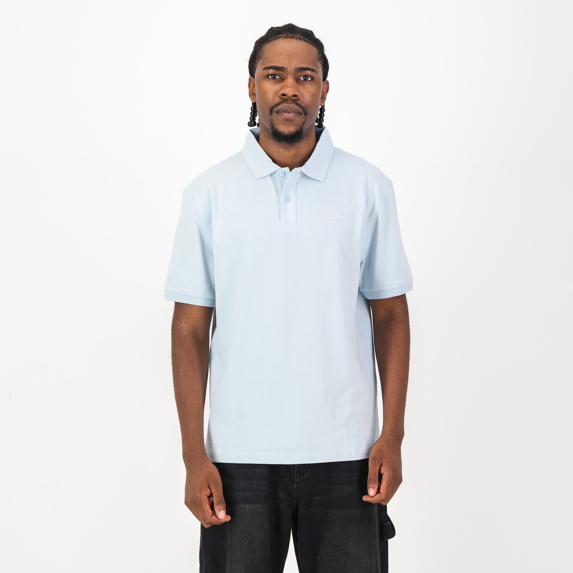 Springboks Contrast Embroidery Polo - Skyway - Old School