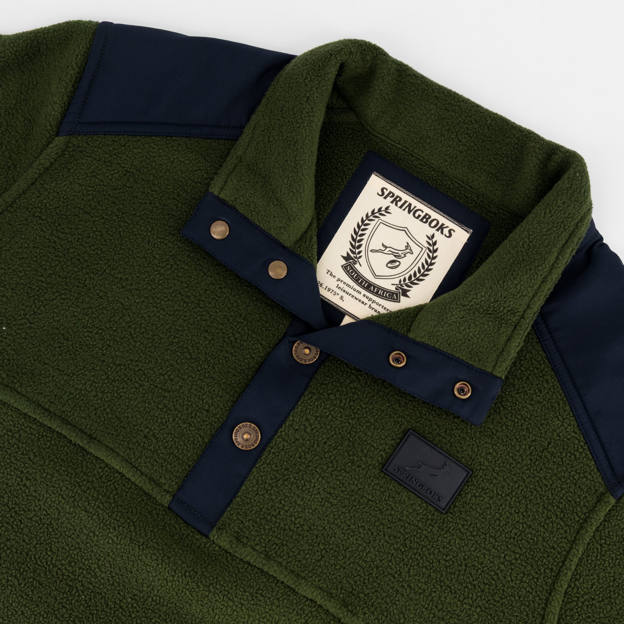 Springboks Fleece Quarter Button Pullover - For Gr - Old School