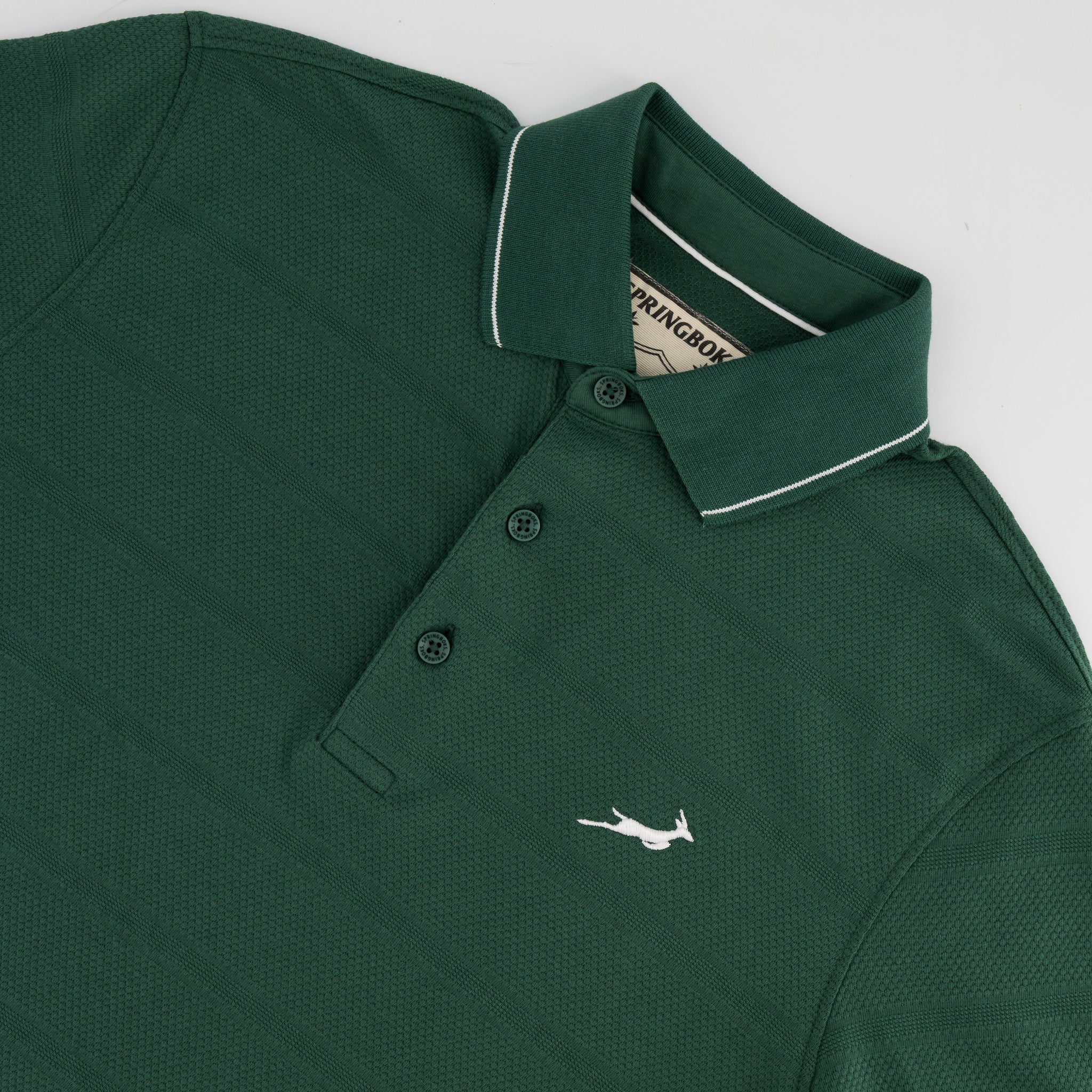 Springboks Golf SS Polo - OS Green - Old School