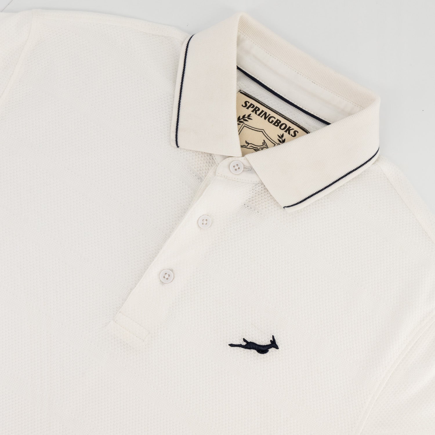 Springboks Golf SS Polo - White - Old School