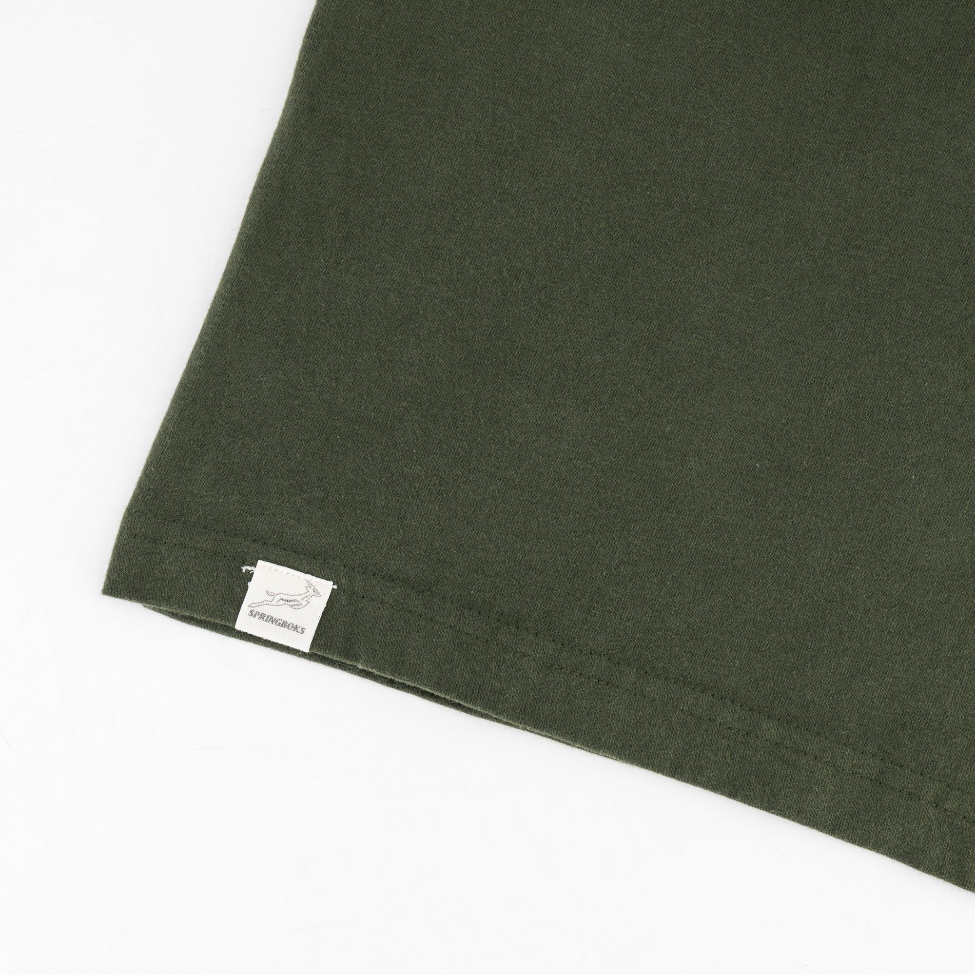 Springboks Graffiti Regular Crew Tee - Military Olive - Old School