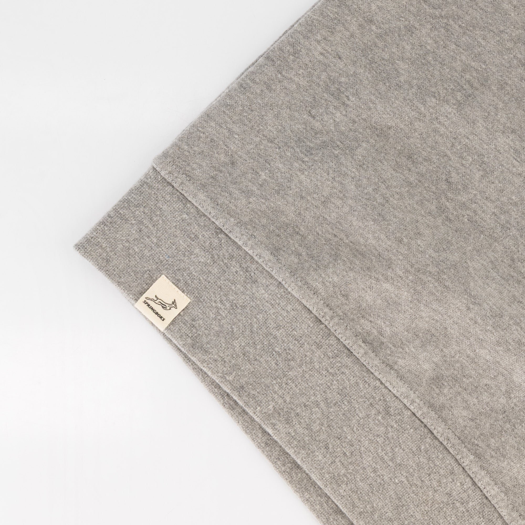 Springboks HS Small logo Crew Sweat - LT Grey Melange - Old School