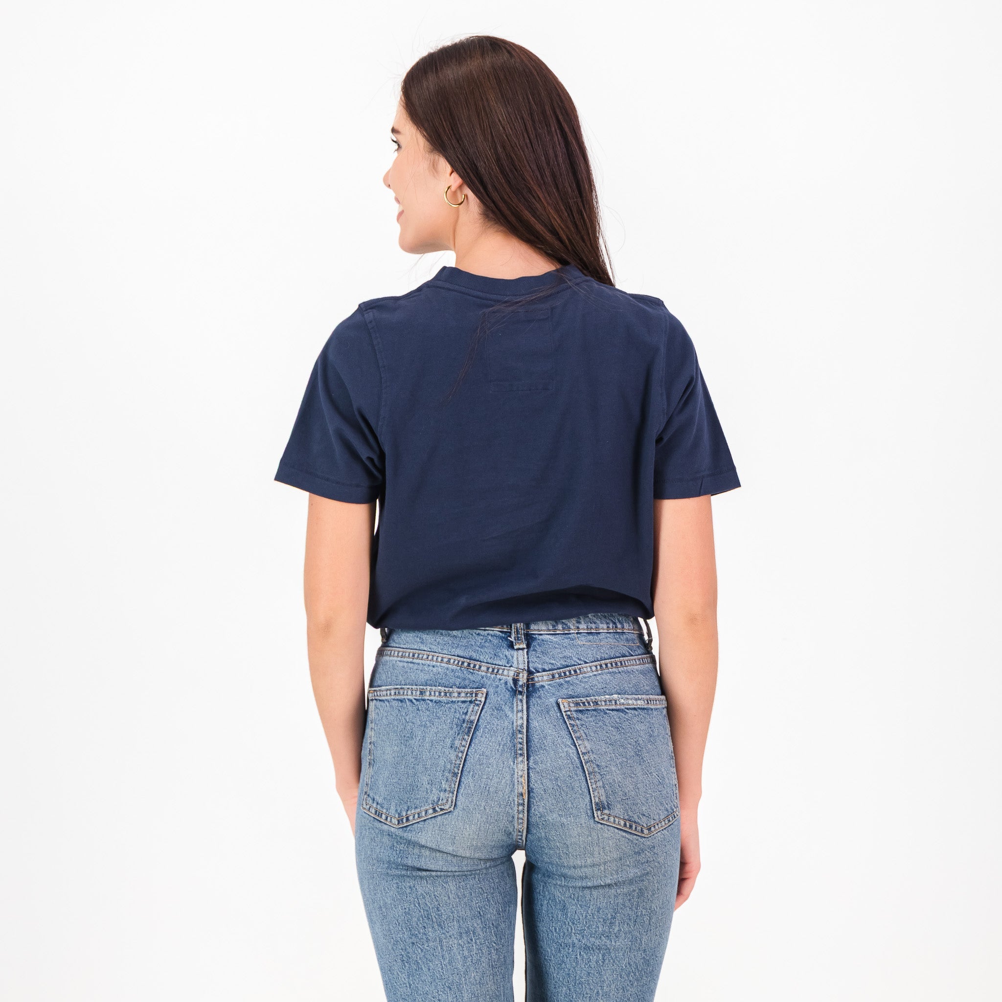 Springboks HS Sml Logo L Crew Tee - Navy - Old School