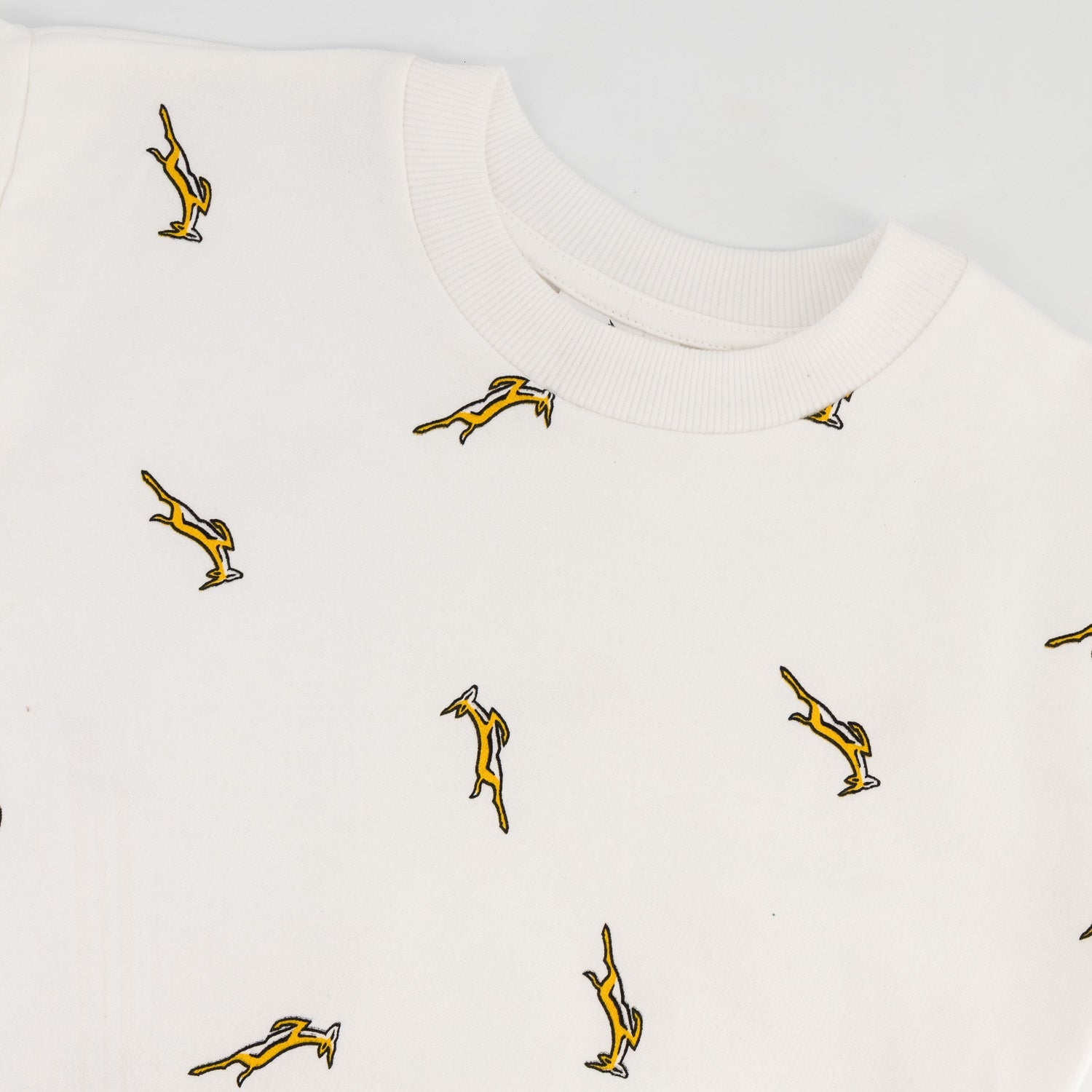 Springboks Kids Bokkies Fleece Sweat - White - Old School