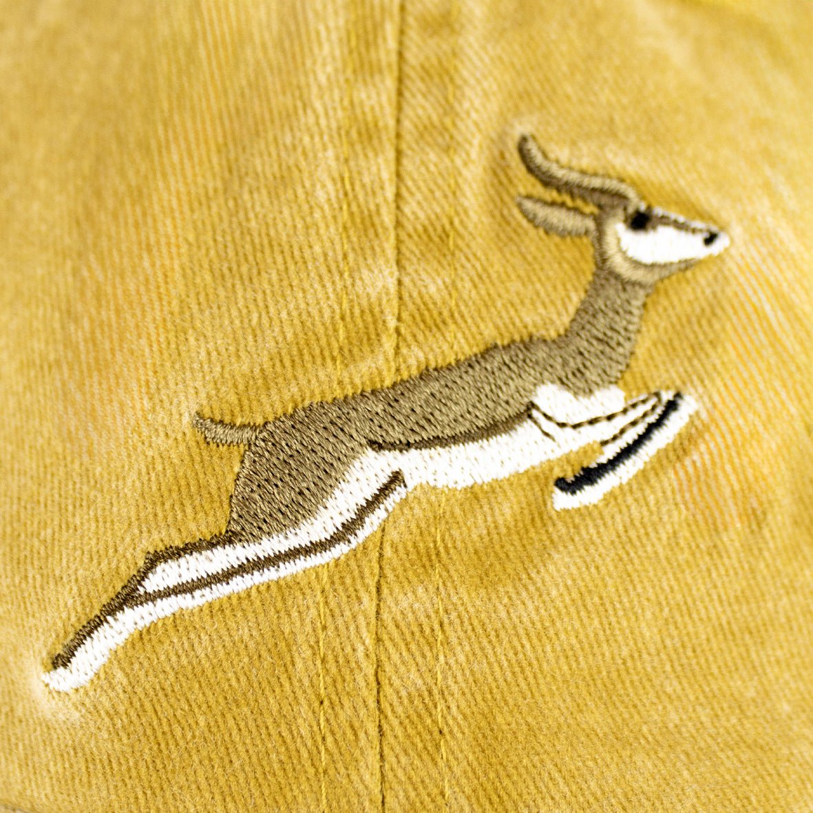 Springboks Natural Emb Dad Cap - Mustard - Old School