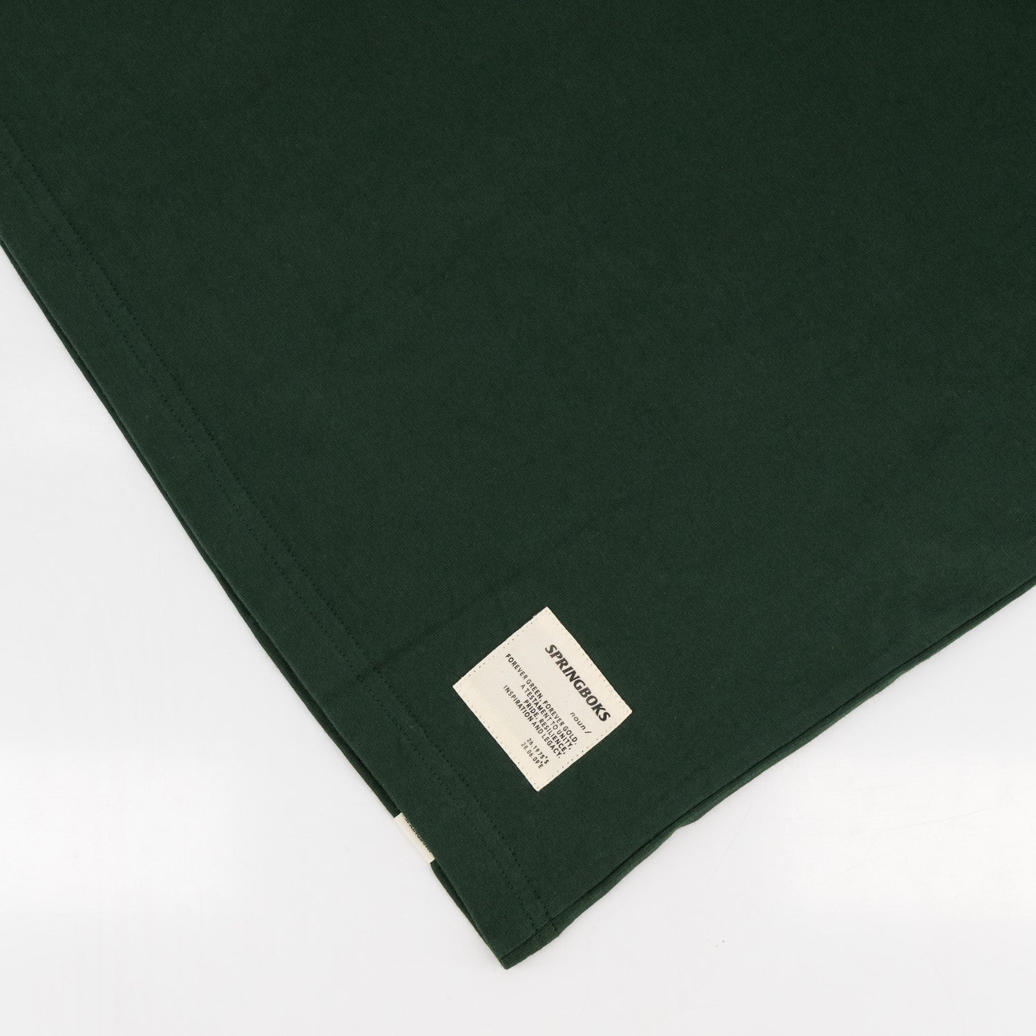 Springboks Pop Badge Boxy Crew Tee - OS Green - Old School