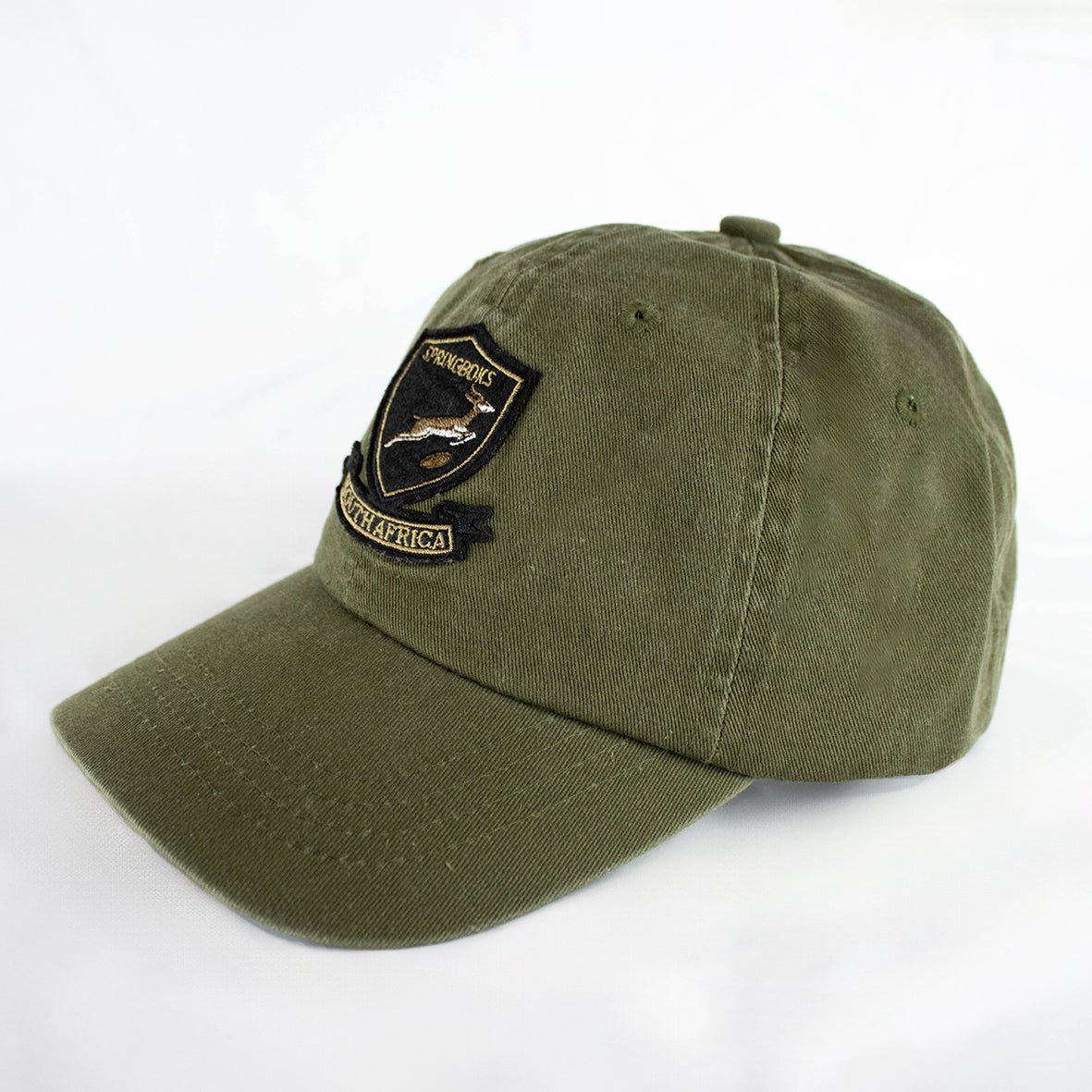 Springboks Shield Dad Cap - Military Olive - Old School