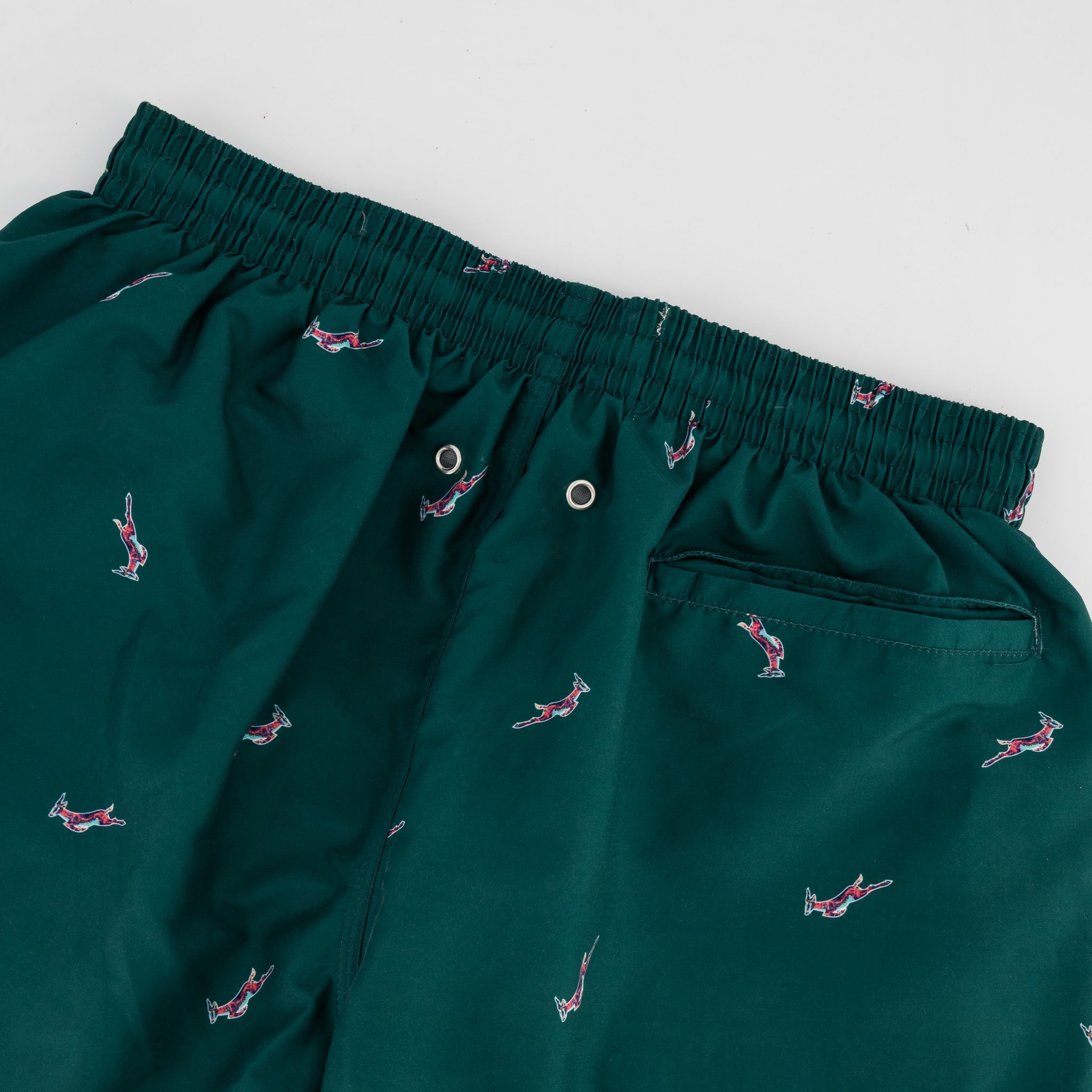 Springboks Summer Pop Print Swim Shorts - Teal - Old School