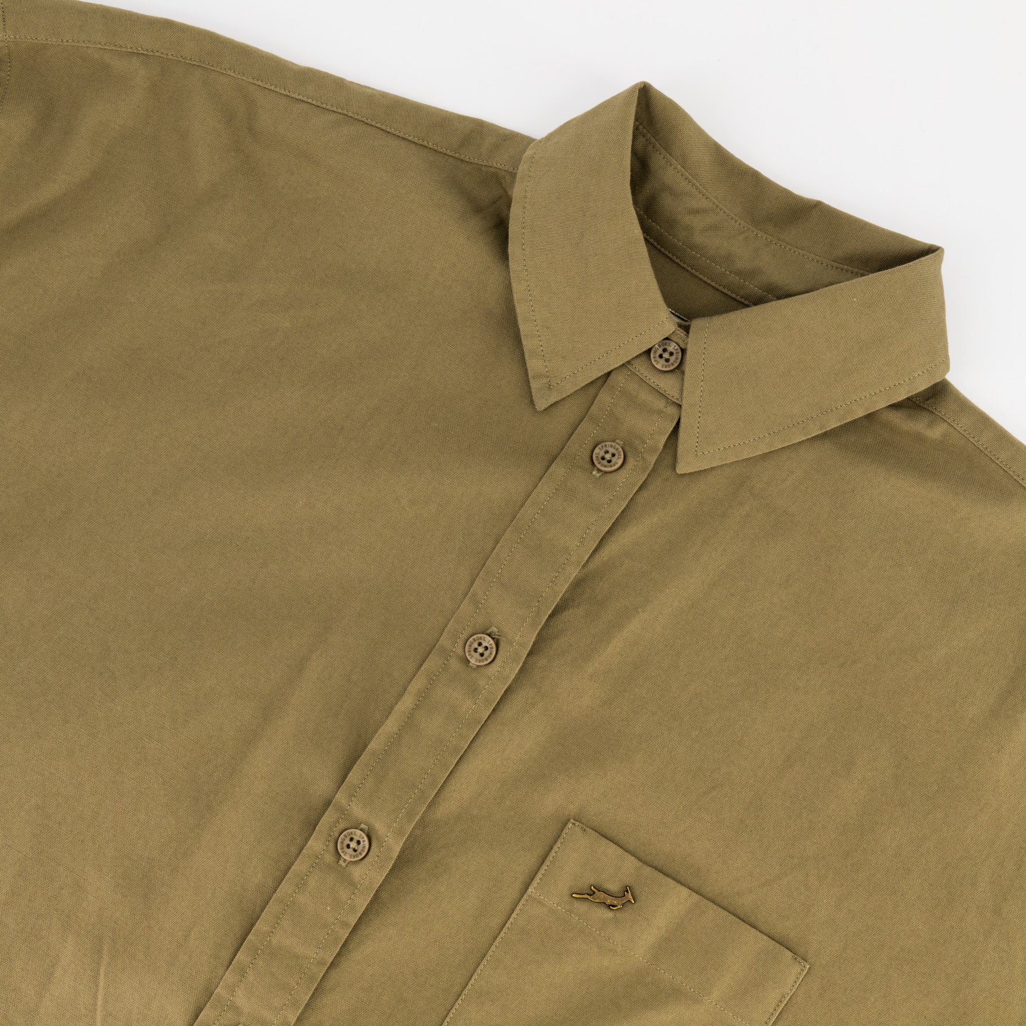Springboks Tailored LS Oxford Shirt - Taupe - Old School