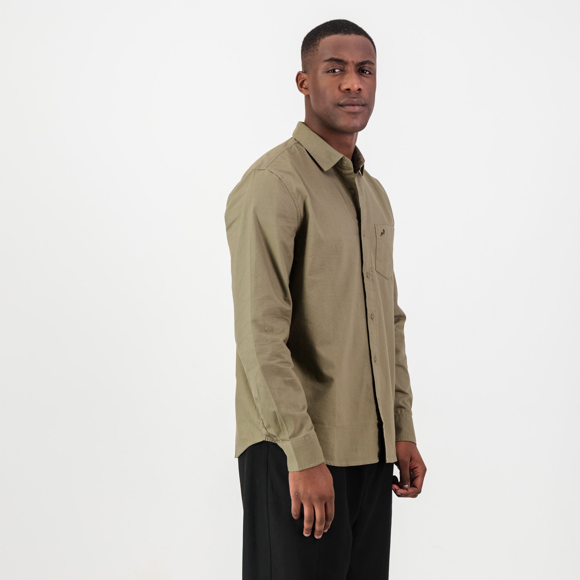 Springboks Tailored LS Oxford Shirt - Taupe - Old School