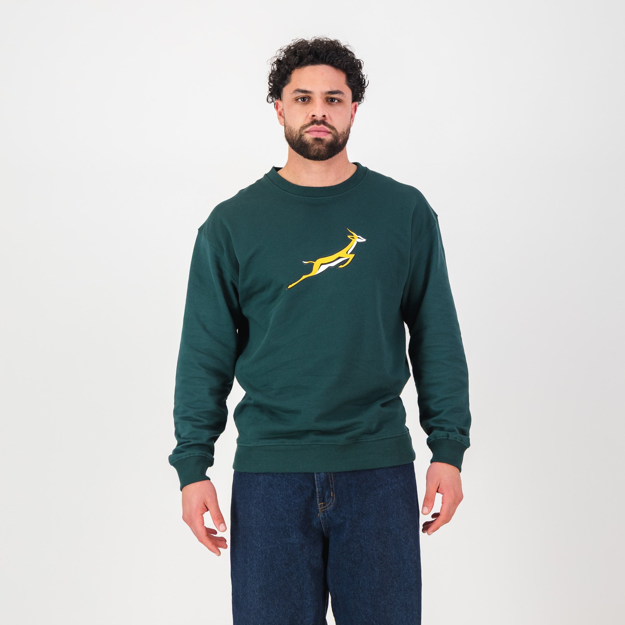 Springboks WL Crew Neck Sweat - OS Green - Old School