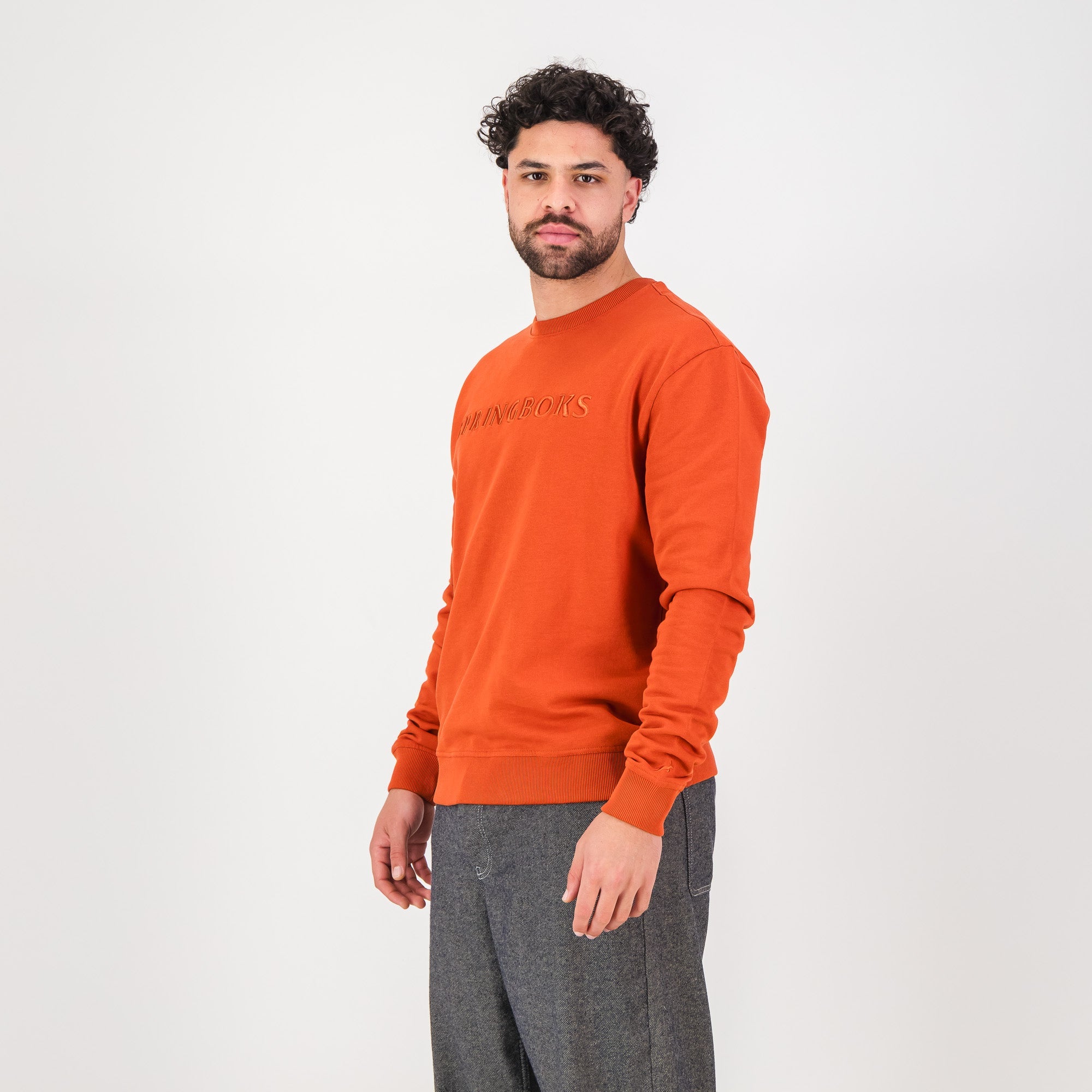 Springboks Word Crew Sweat - Rooibos - Old School