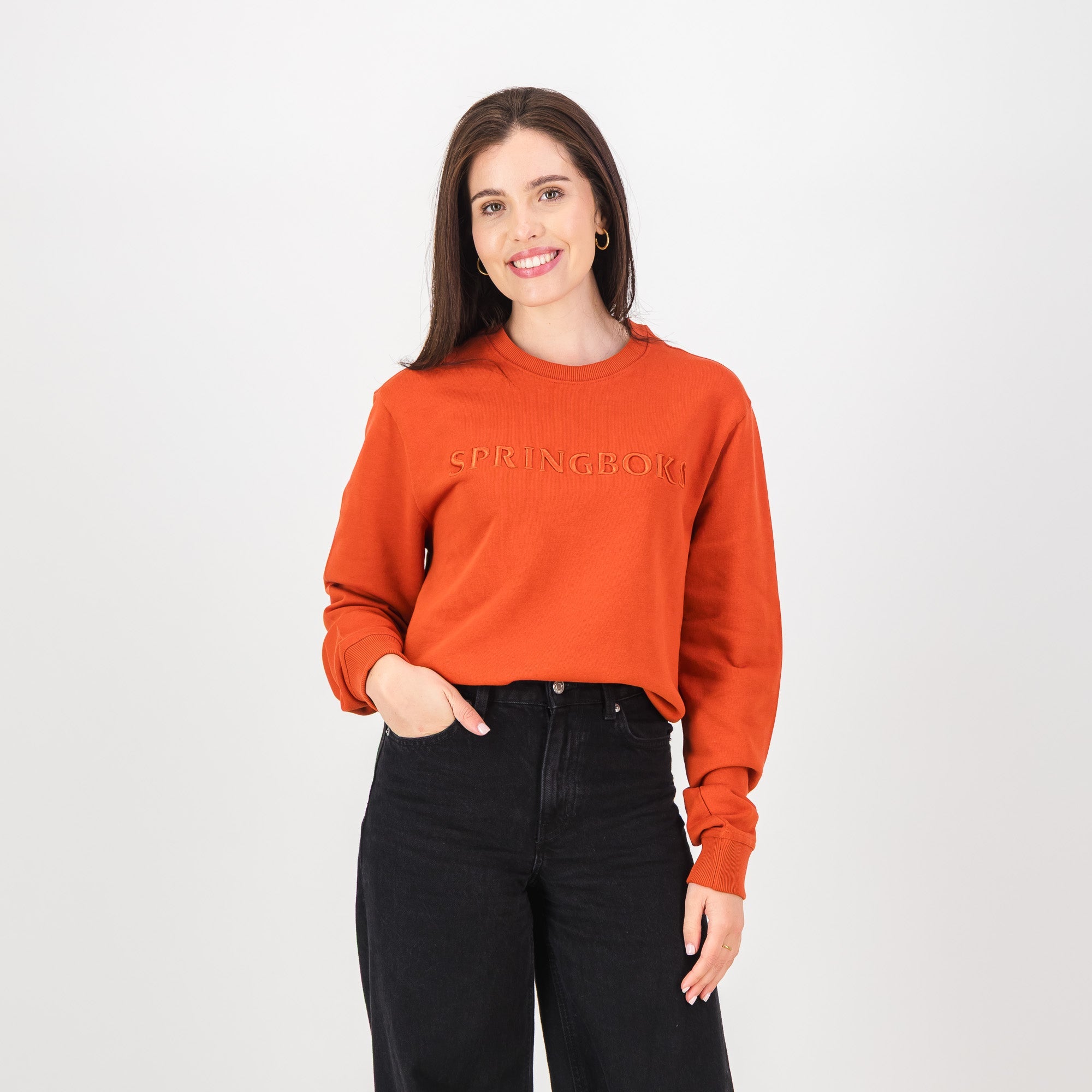 Springboks Word Crew Sweat - Rooibos - Old School