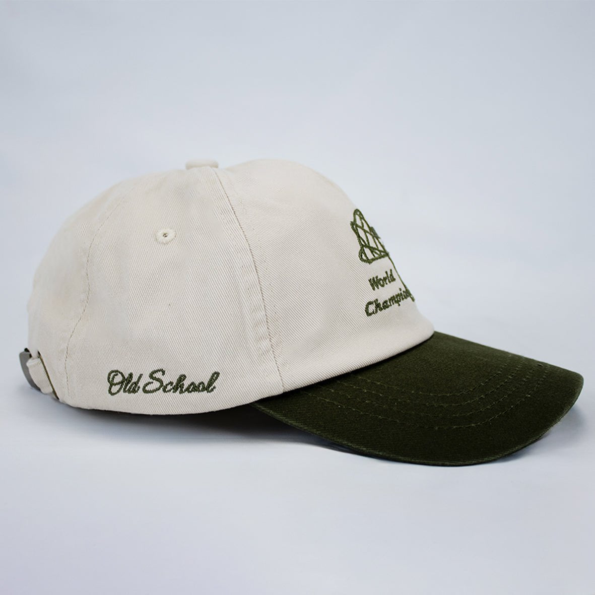 Stillknocks World Champ Two Tone Dad Cap - Ivory - Old School