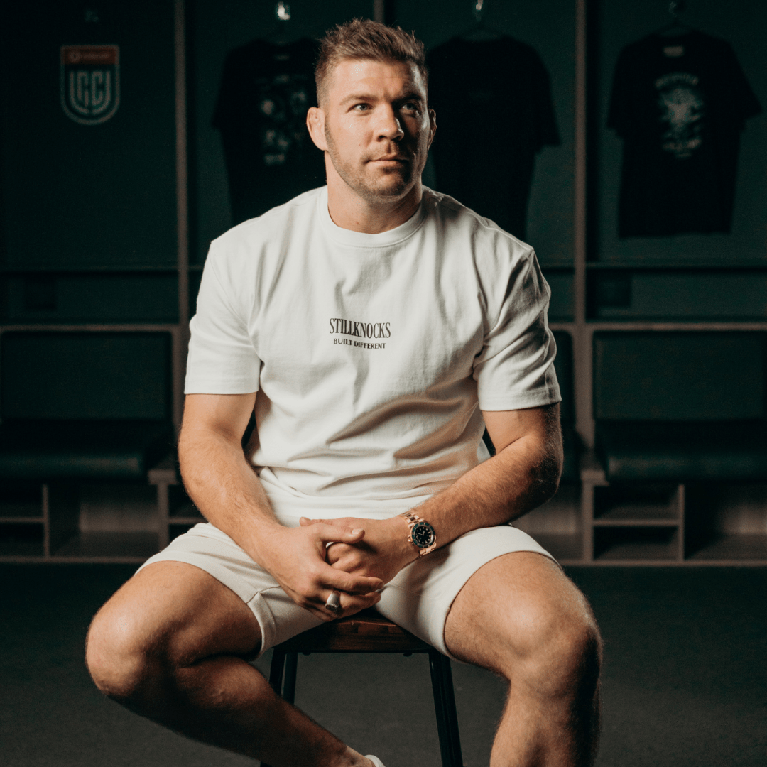 Stillknocks X Old School Boxy Tee Washed White - Old School