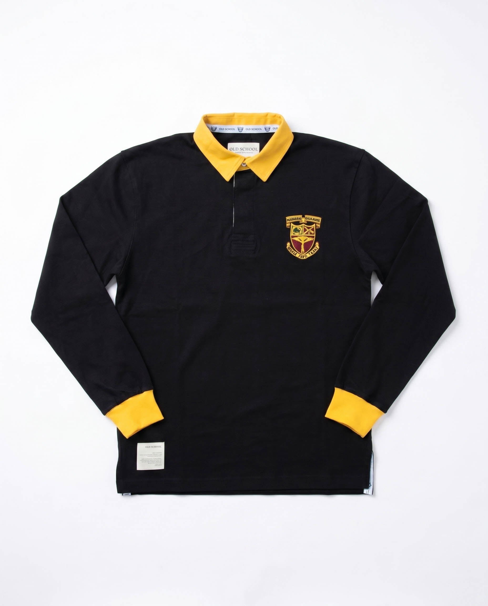 Schools Kalahari  Long Sleeve Rugby Jersey Plain Black