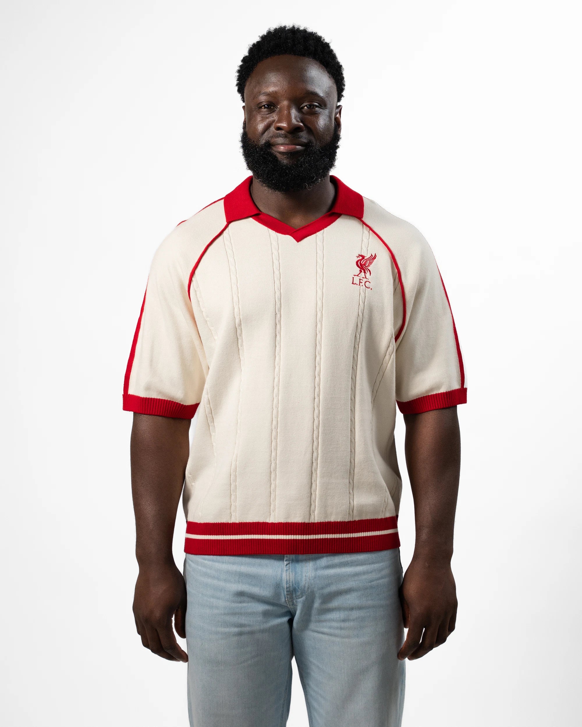 Liverpool Knit SS Polo Ecru