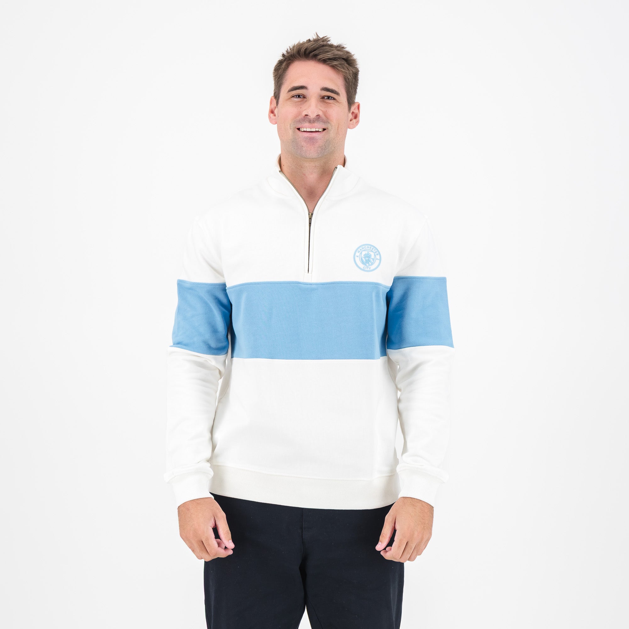 Manchester City Quarter Zip Sweat-Cloud Dancer