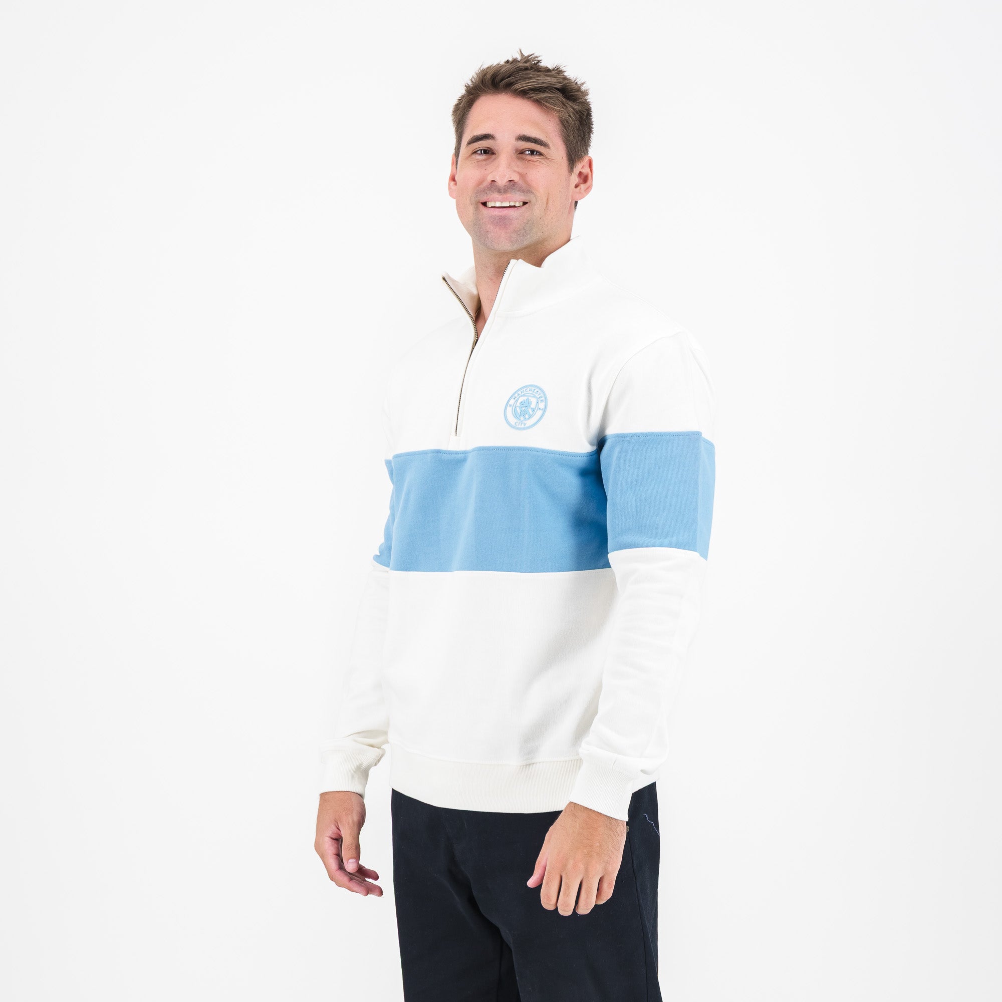 Manchester City Quarter Zip Sweat-Cloud Dancer