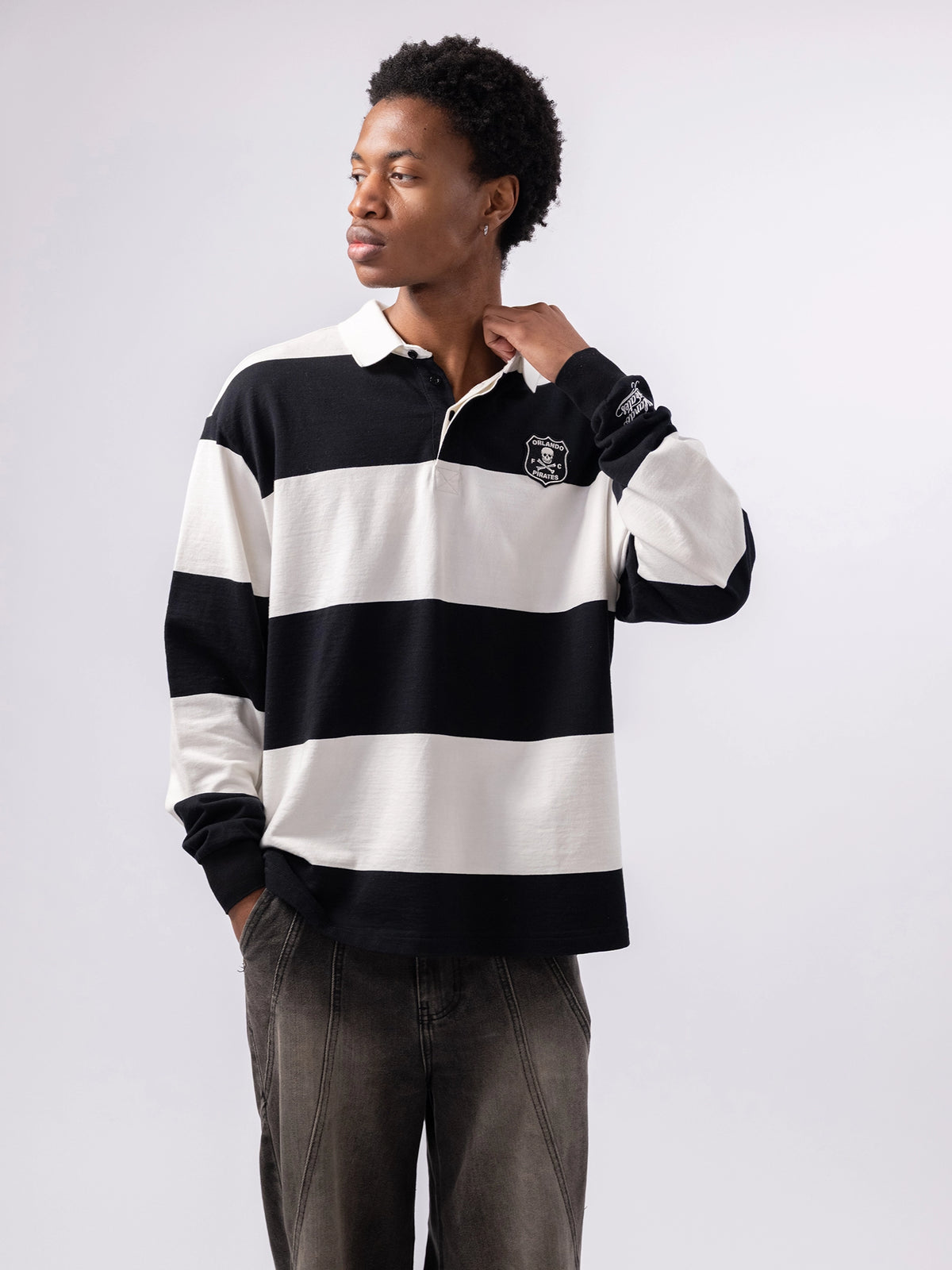 Orlando Pirates Relaxed Rugby Jersey Black