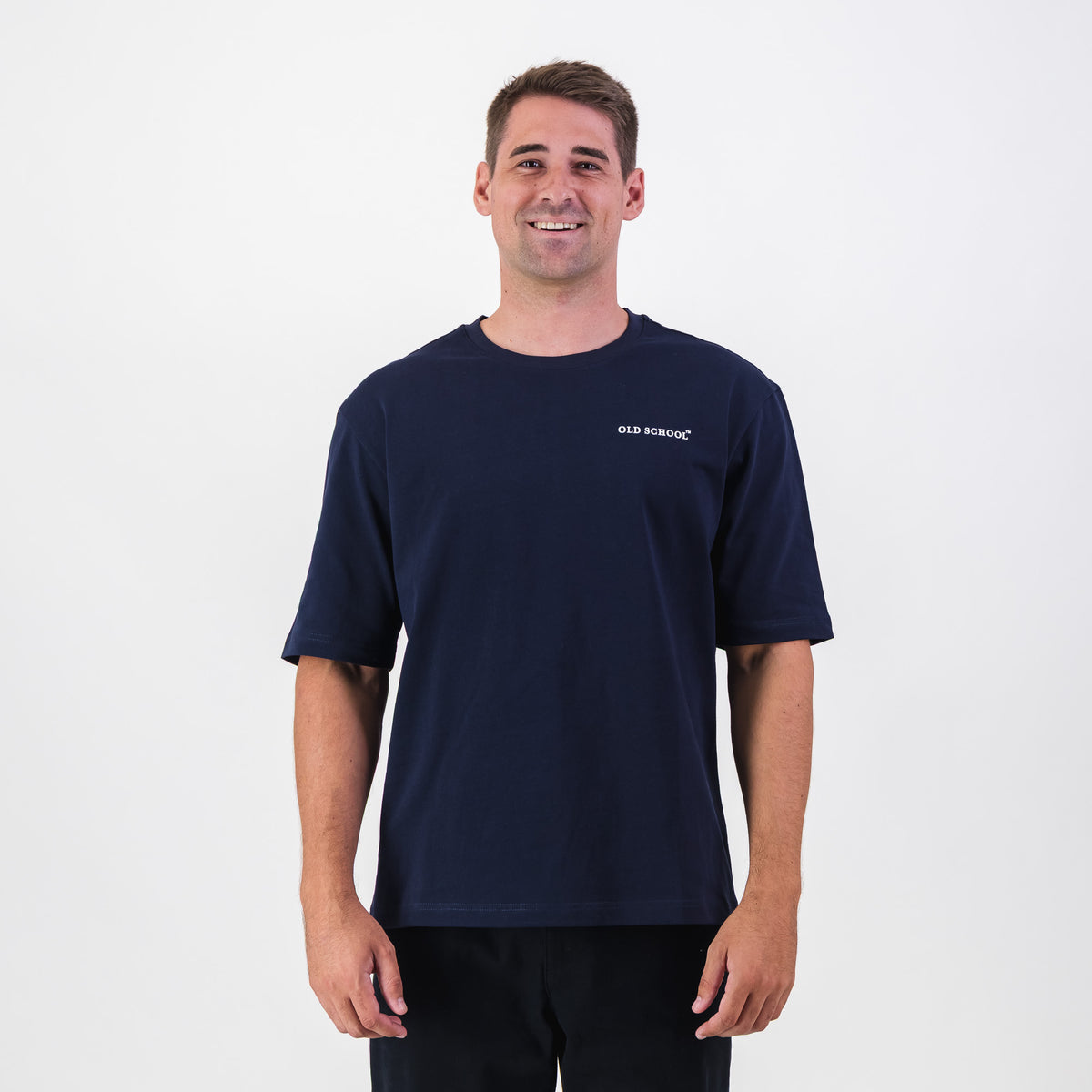 Old School Leisure Classic Boxy T-Shirt Plain Navy
