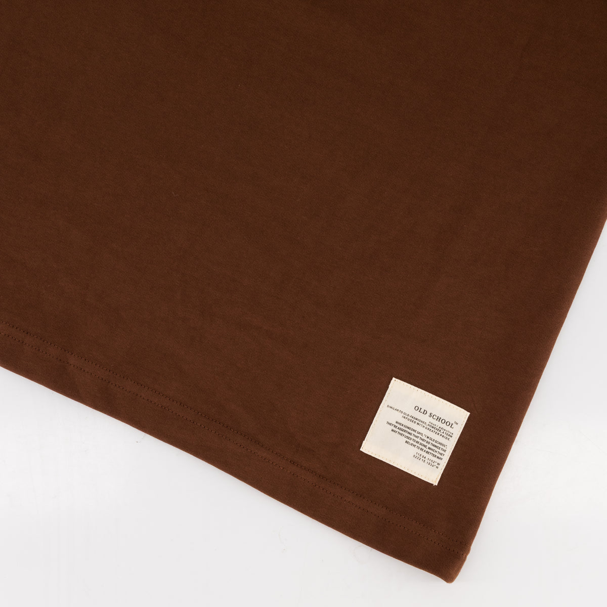 Old School Leisure Protea Woven Badge Relaxed T-Shirts Brown