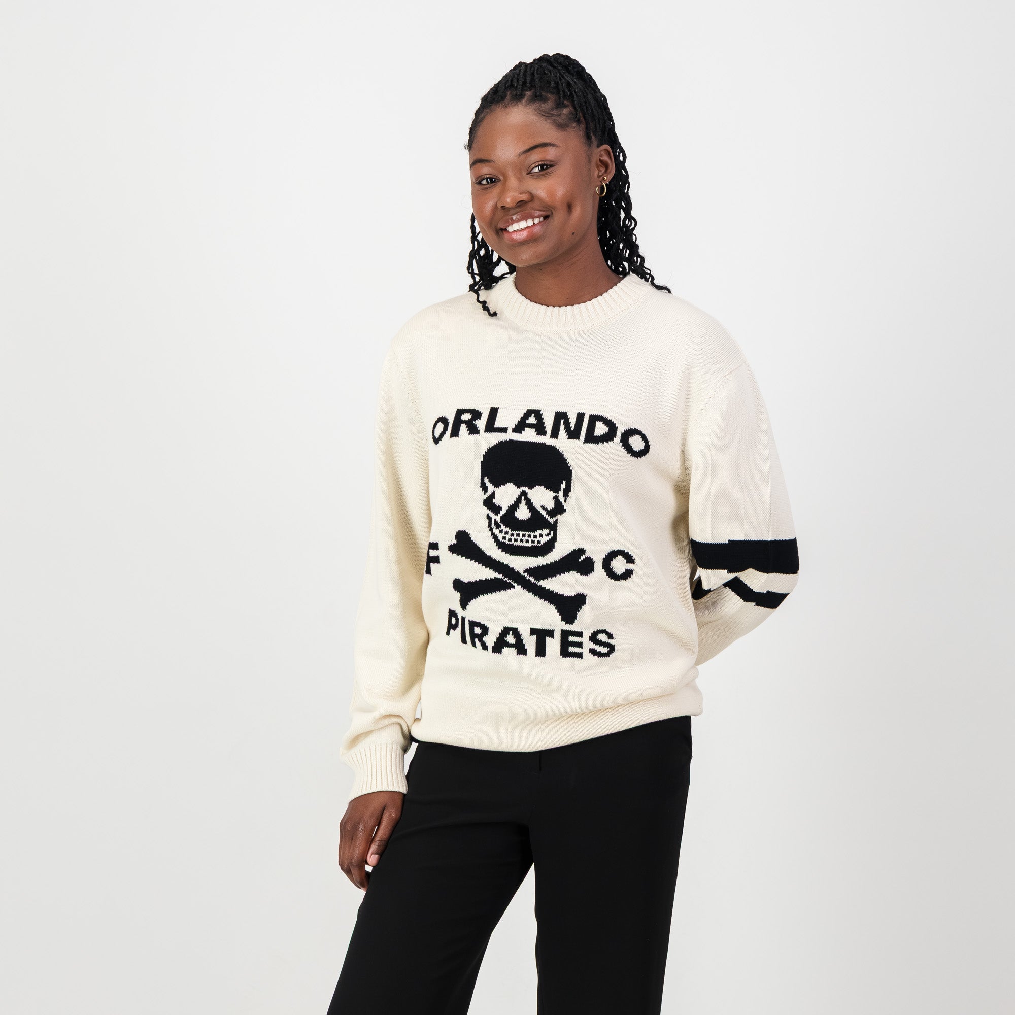 Orlando Pirates Xbone Crew Knit LS Jersey-Ivory – Old School