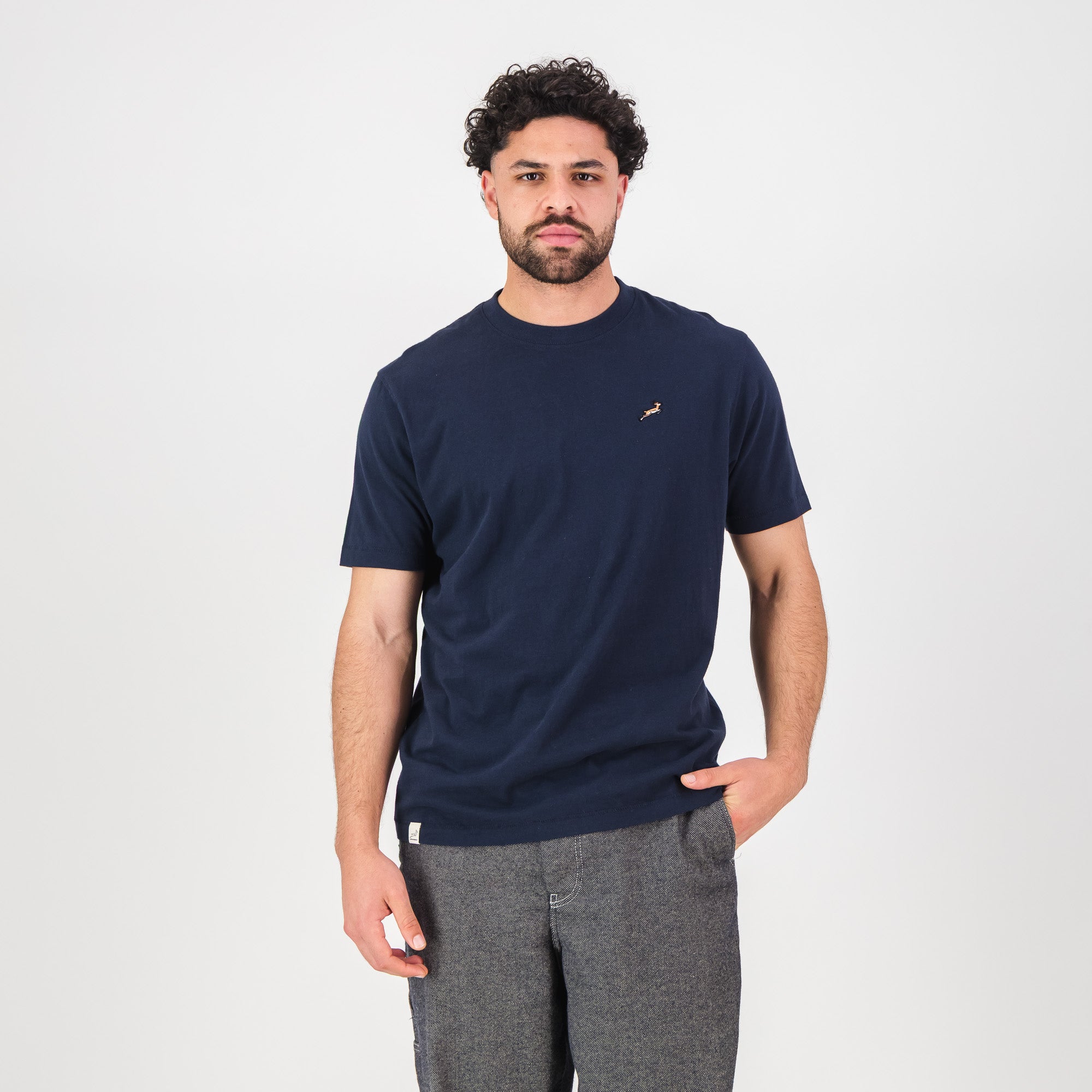 Springboks LC EMB Regular Crew Tee - Navy