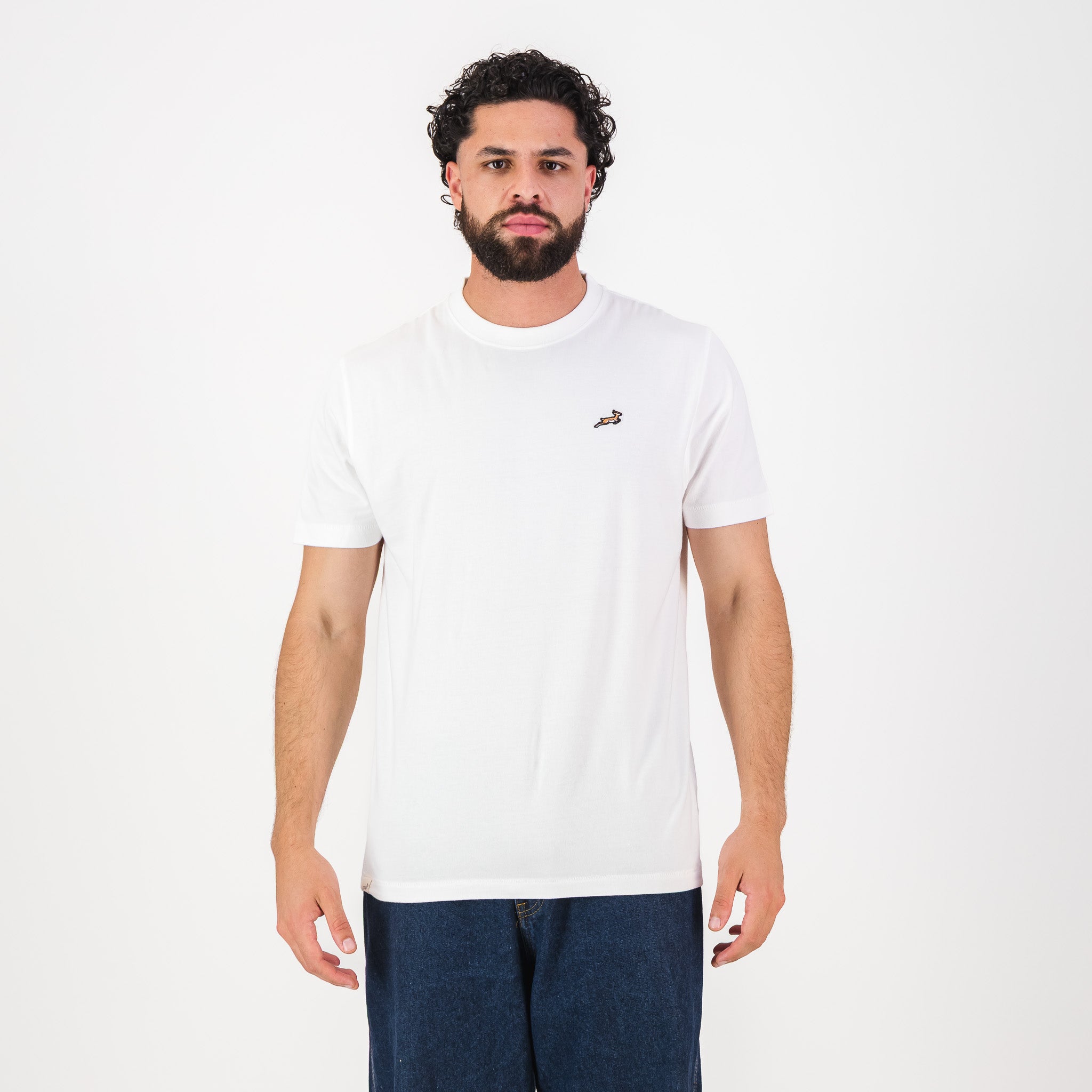 Springboks LC EMB Regular Crew Tee - White