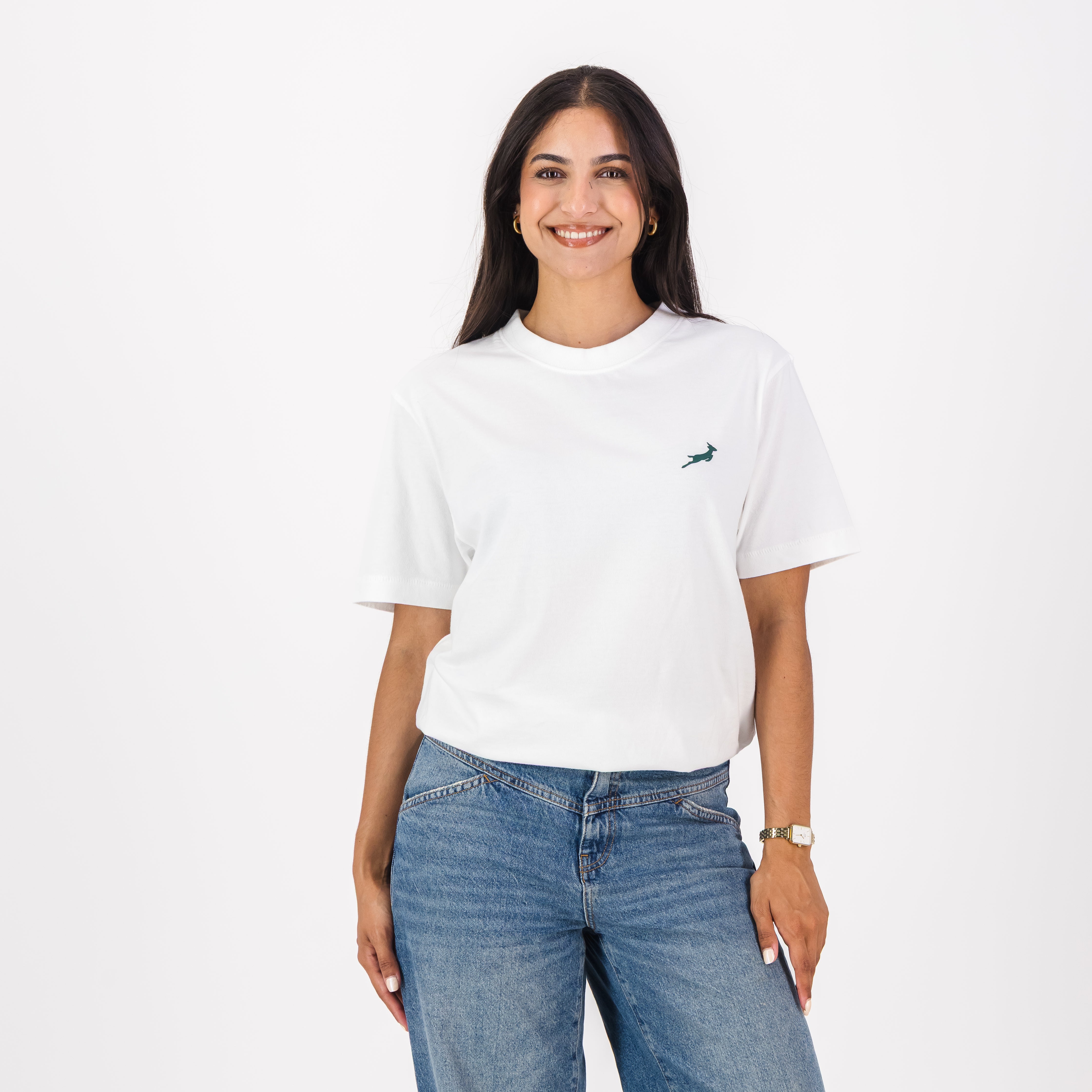 Springboks SML Bok HS Regular Crew Tee - White