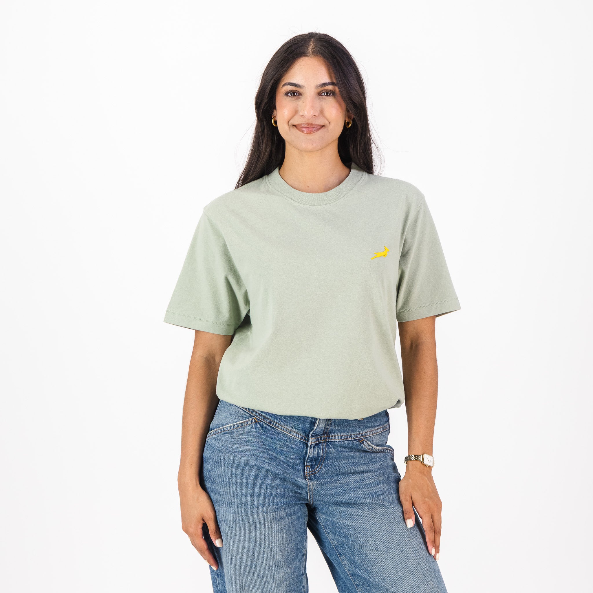 Springboks SML Bok HS Regular Crew Tee - Desert Sage