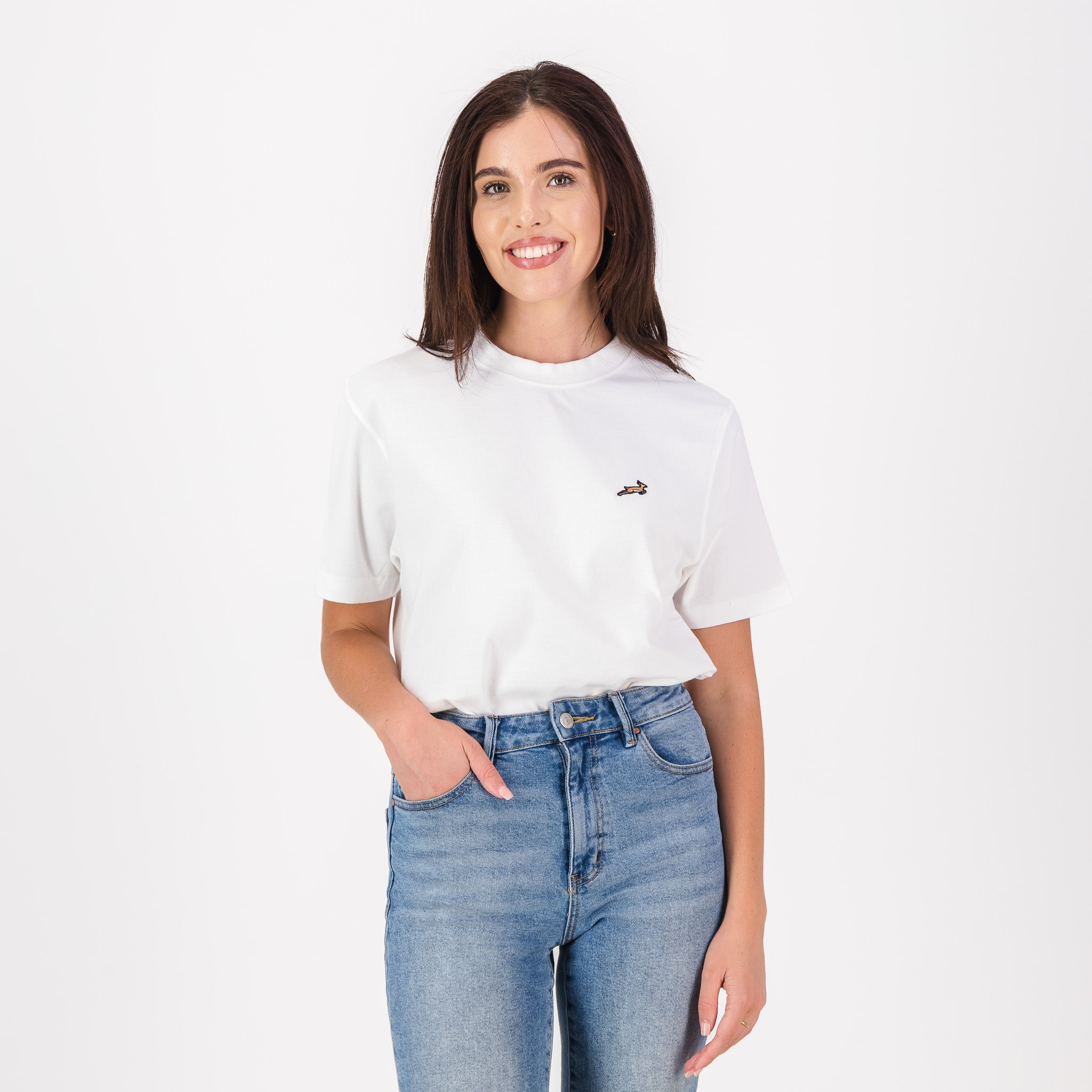 Springboks LC EMB Regular Crew Tee - White