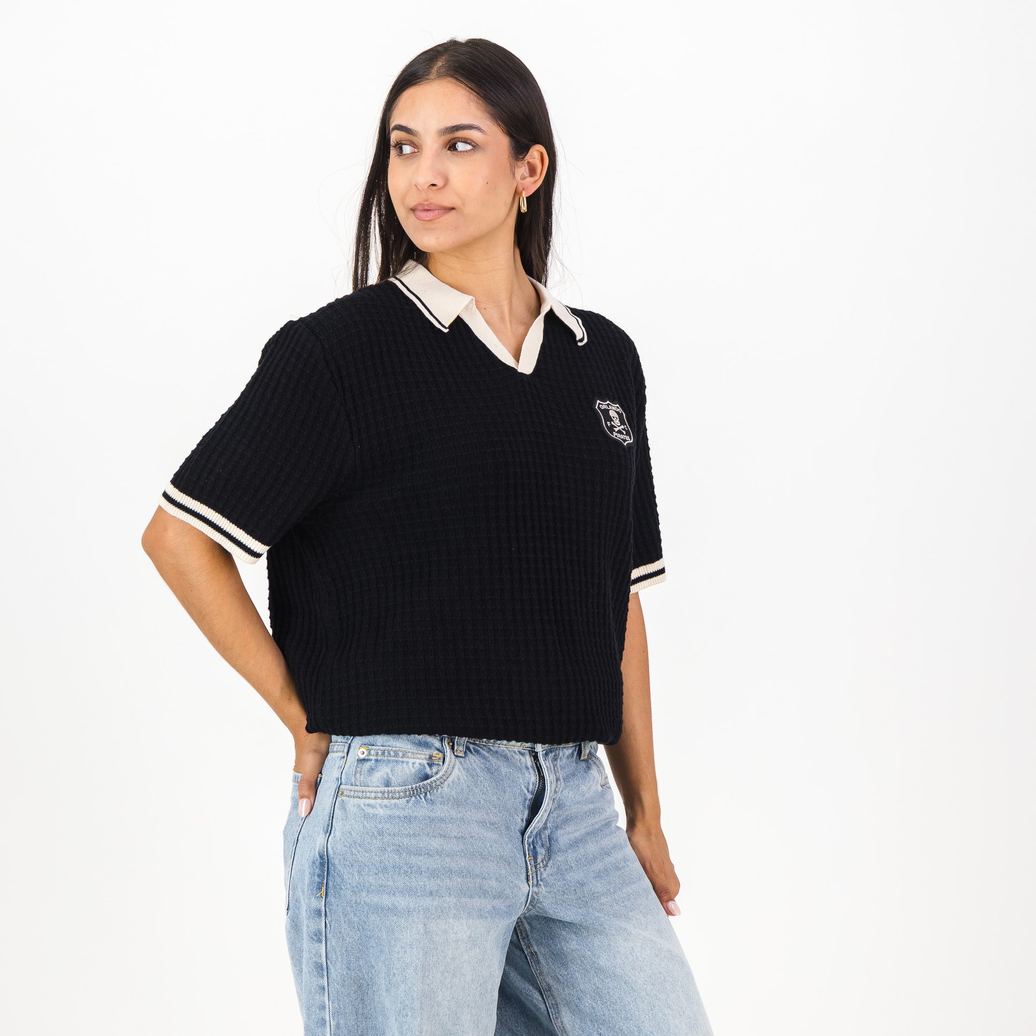 Orlando Pirates Basket Weave SS Knit Jersey-Black