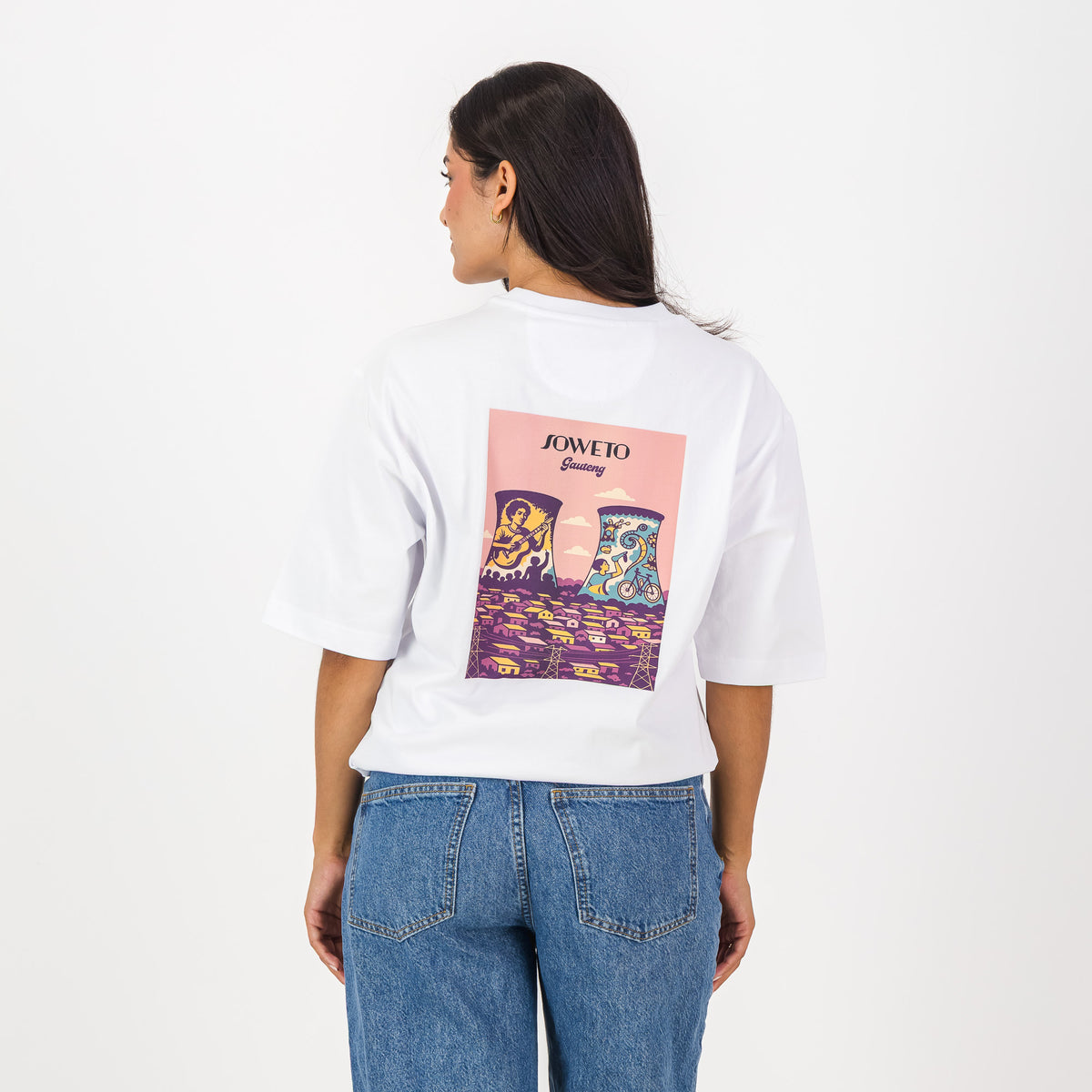 Old School Leisure Men Tops Boxy Tee Soweto HQ White