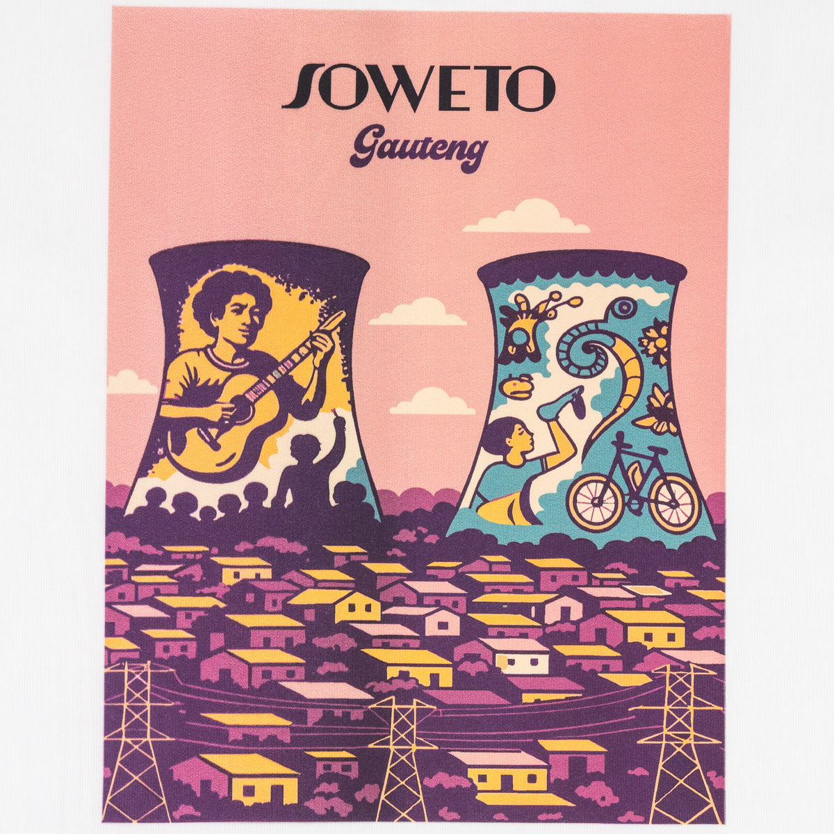 Old School Leisure Men Tops Boxy Tee Soweto HQ White