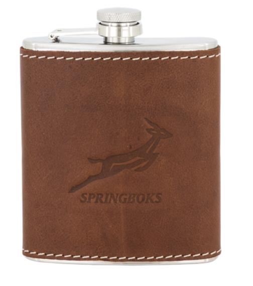 Springboks Accessories Leather Accessories Hip Flask Emb Brown