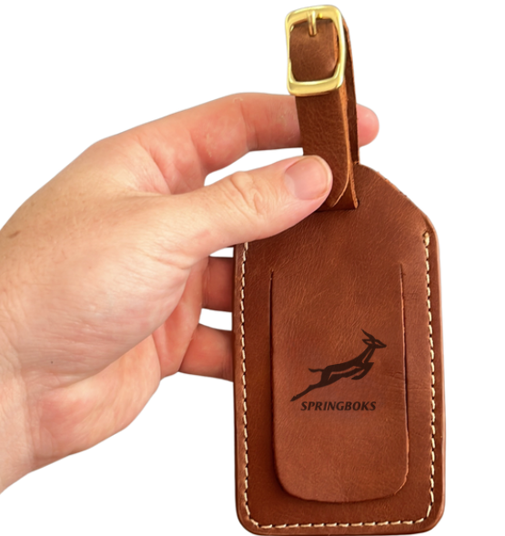 Springboks Accessories Leather Accessories Luggage Tag Emb Brown