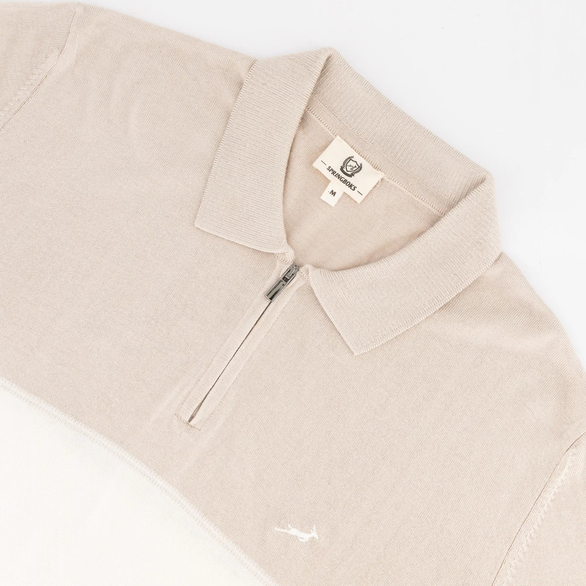 Springboks Colour Block Zip Knit SS Polo