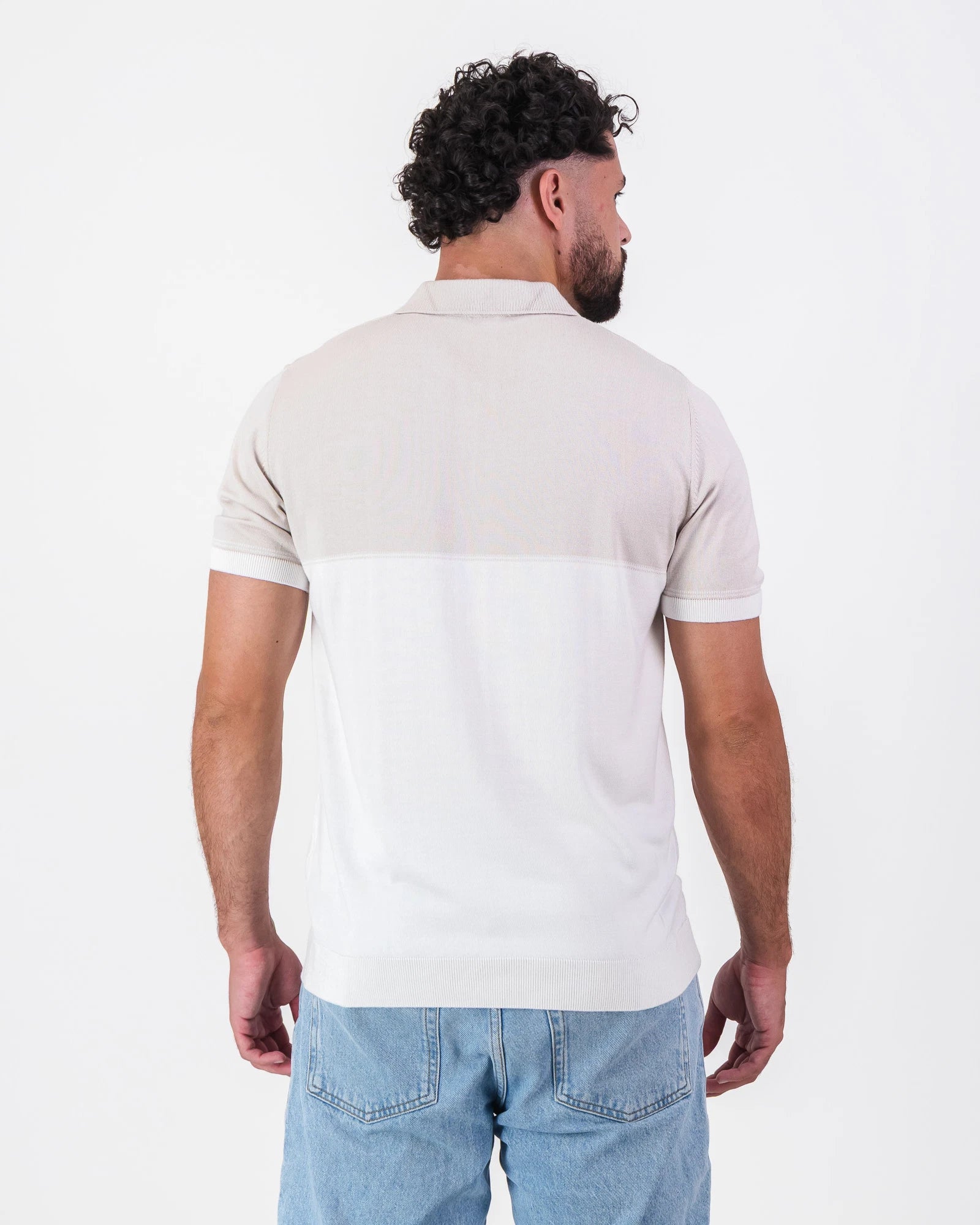Springboks Colour Block Zip Knit SS Polo