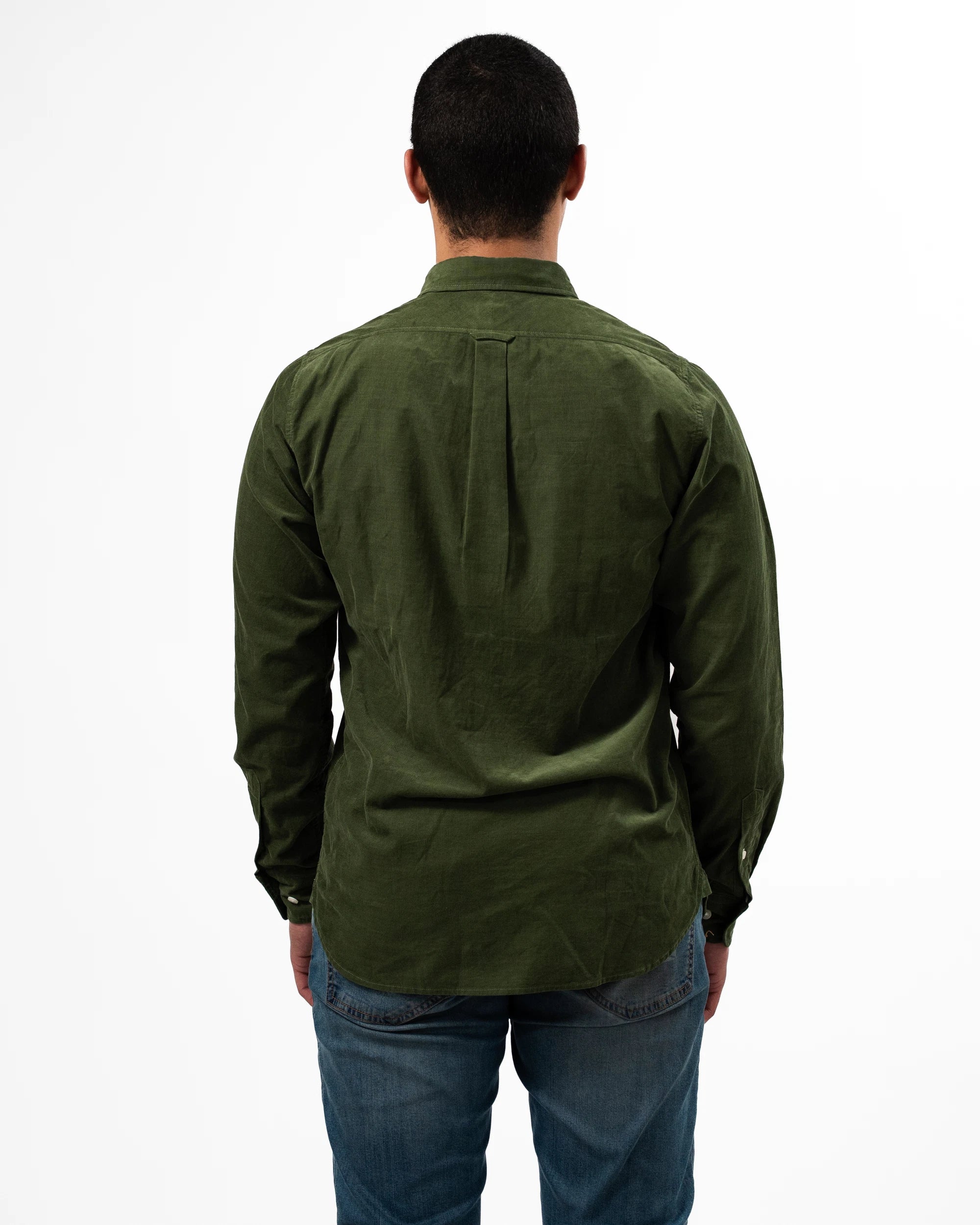 Springboks Fine Corduroy Shirt Rifle Green