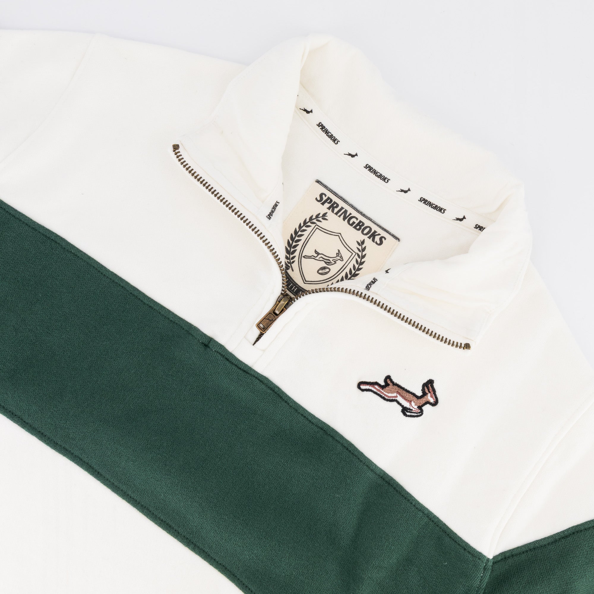 Springboks Ladies Hoop Quarter Zip Sweat - Cloud Dancer