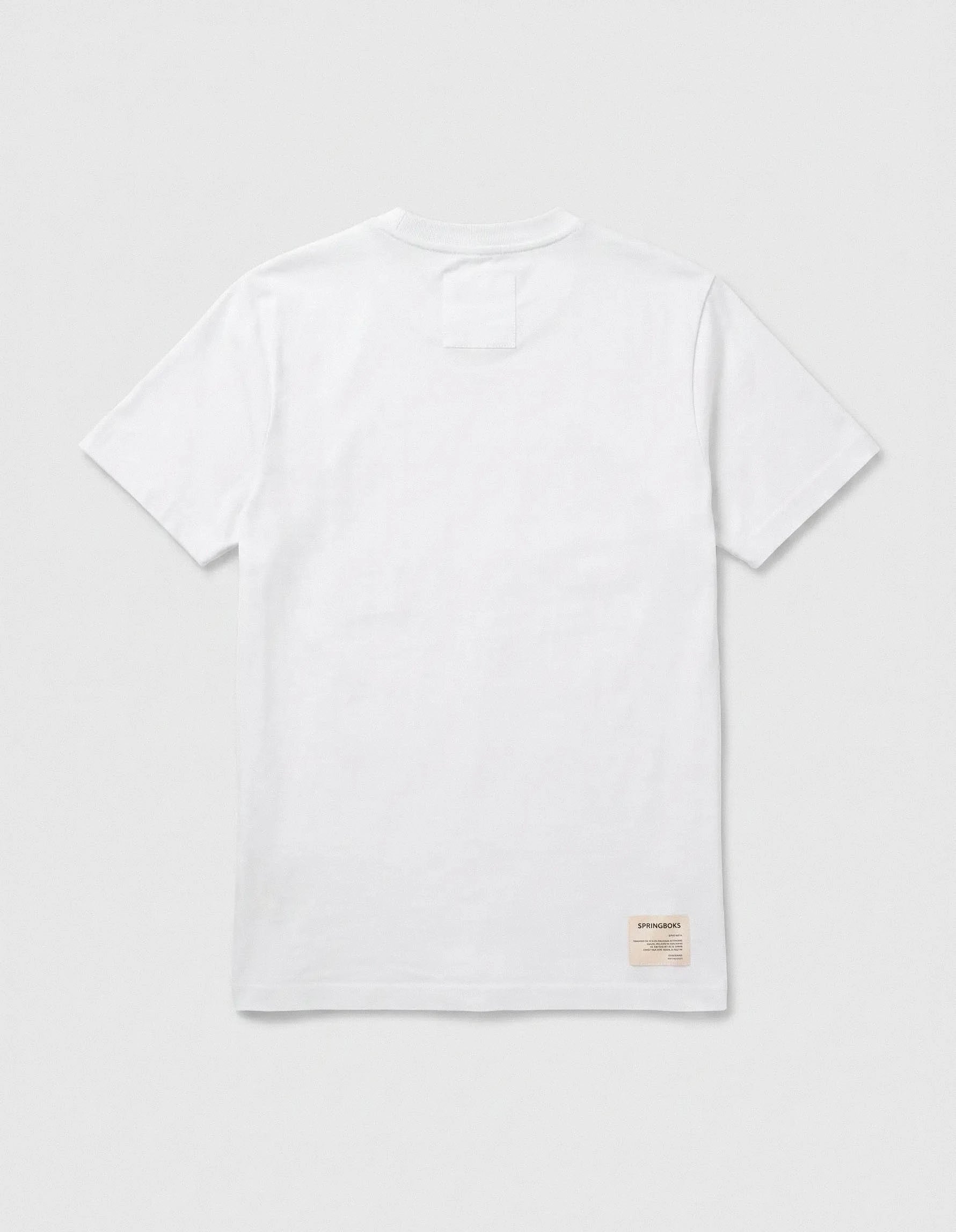 Springboks SML EMB Bok Regular Crew Tee-White
