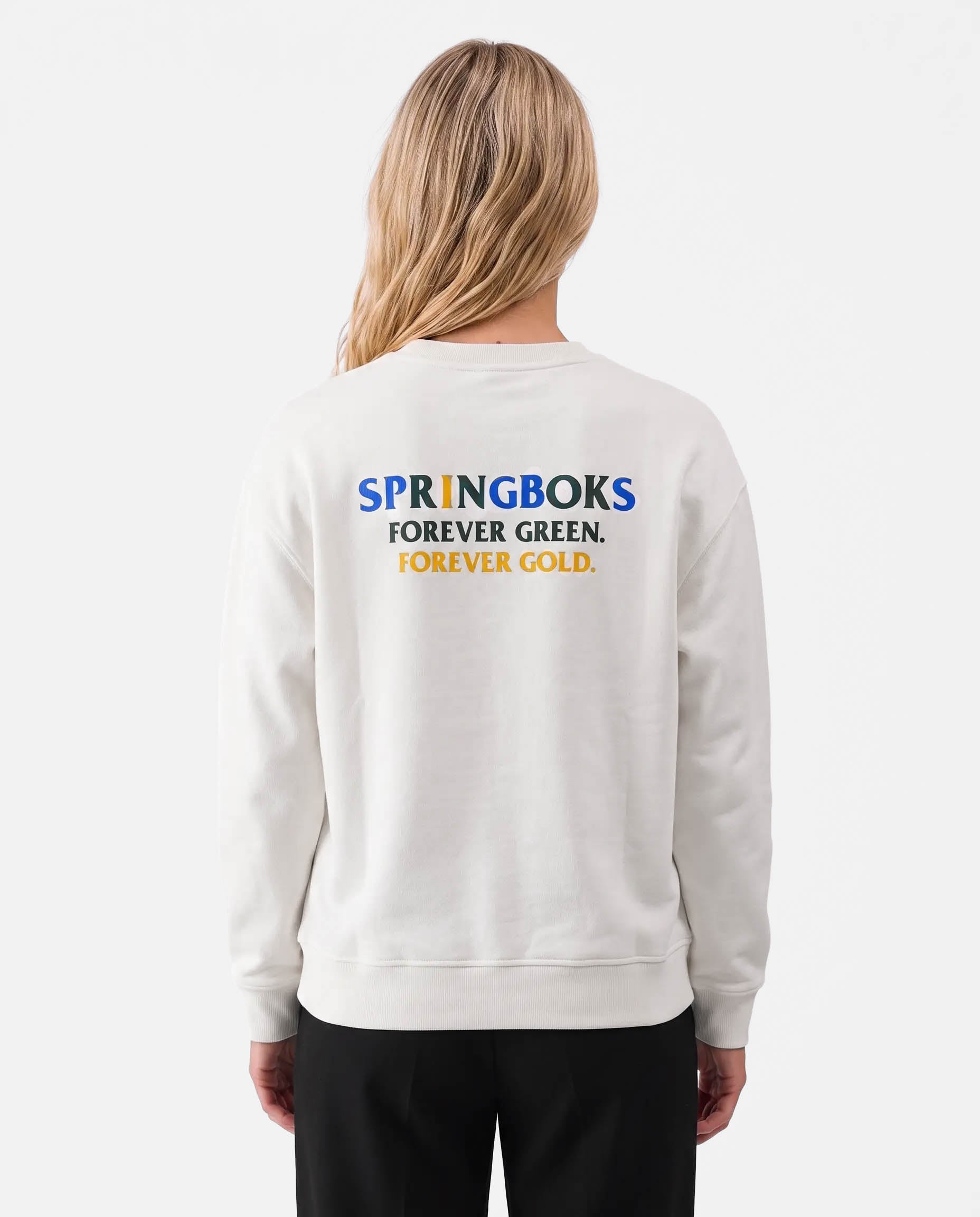 Springboks Styled up Crew Sweat-White
