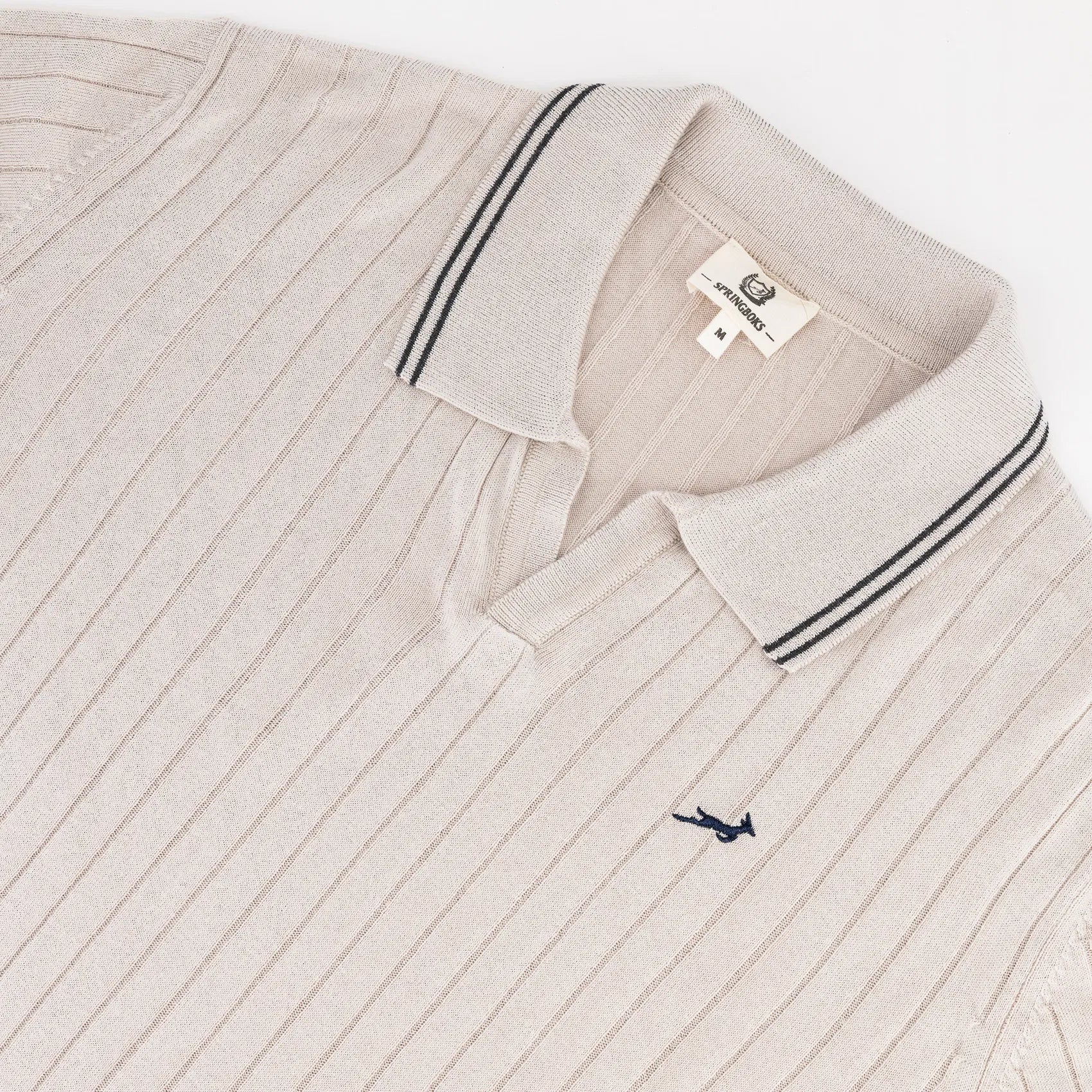Springboks V Tipped Ribbed Knit SS Polo