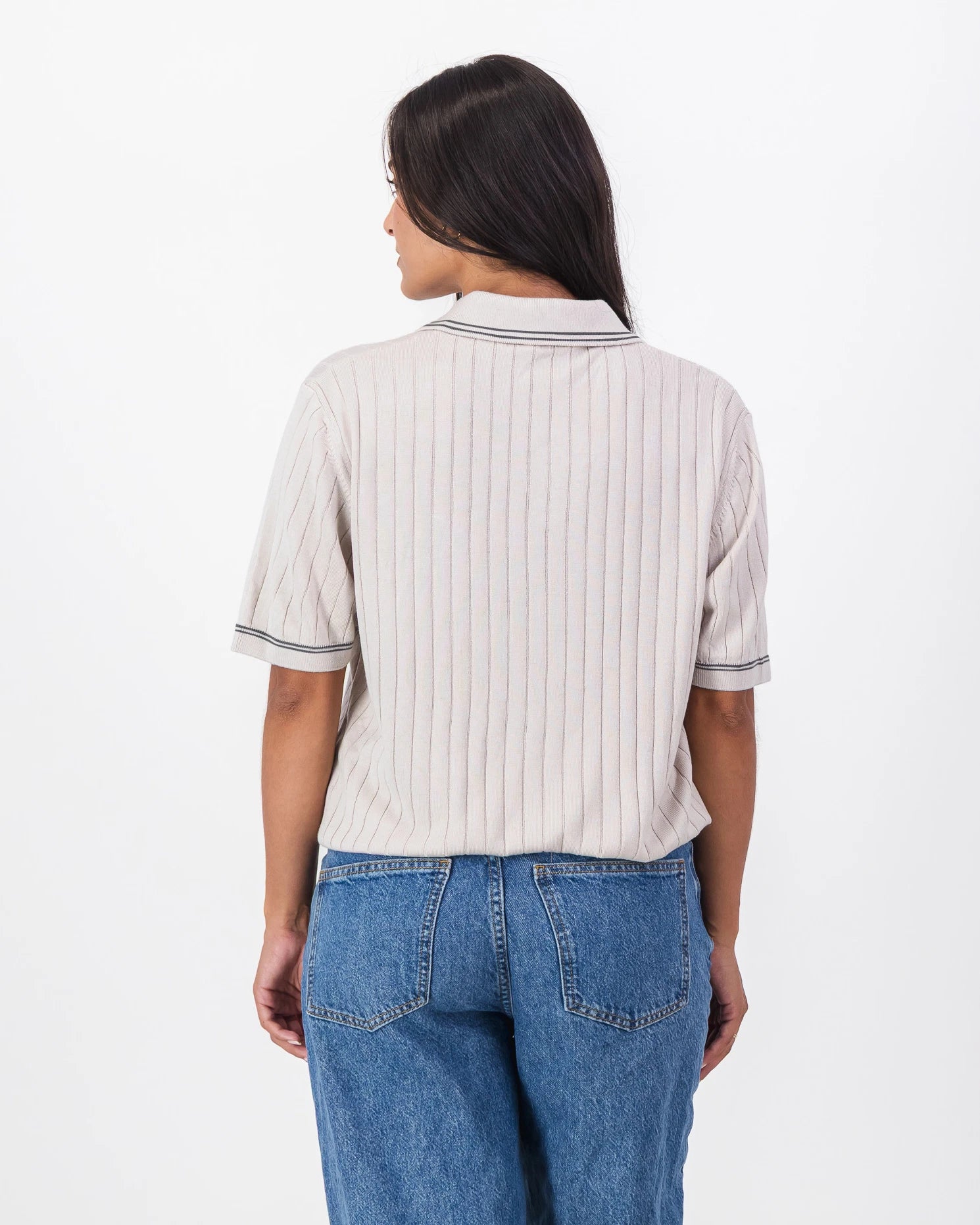 Springboks V Tipped Ribbed Knit SS Polo