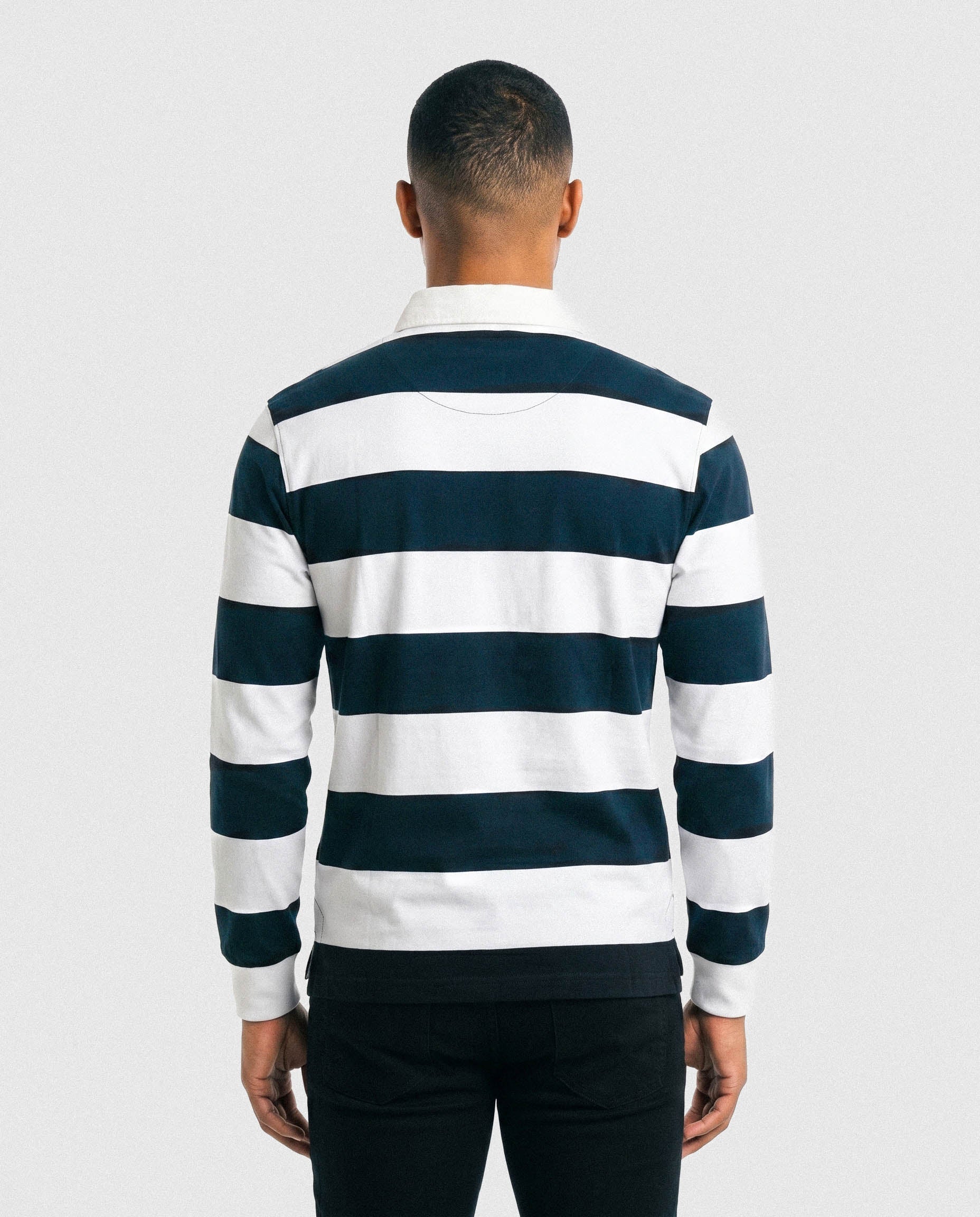 Schools St Dunstan's College Long Sleeve Rugby Jersey 8x8 YD Stripe White