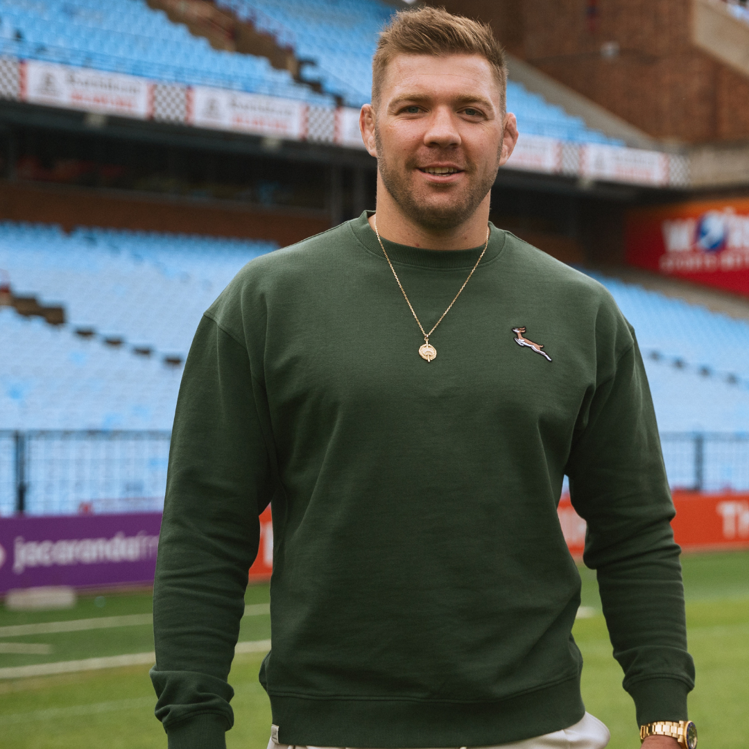 Springbok Small Badge Crew Neck Sweat-Green