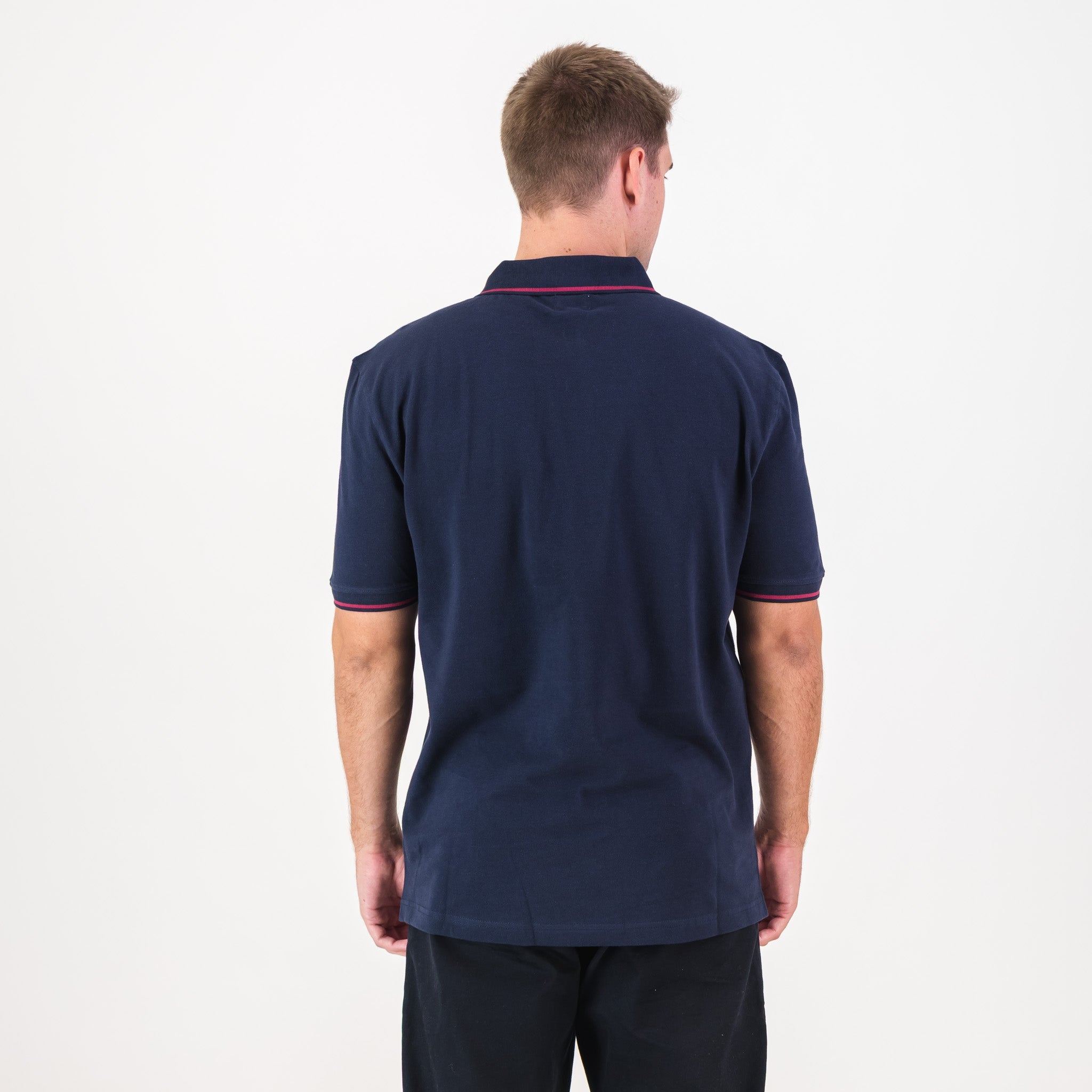 AB de Villiers 360 Small Logo Short Sleeve Polo Navy - Old School