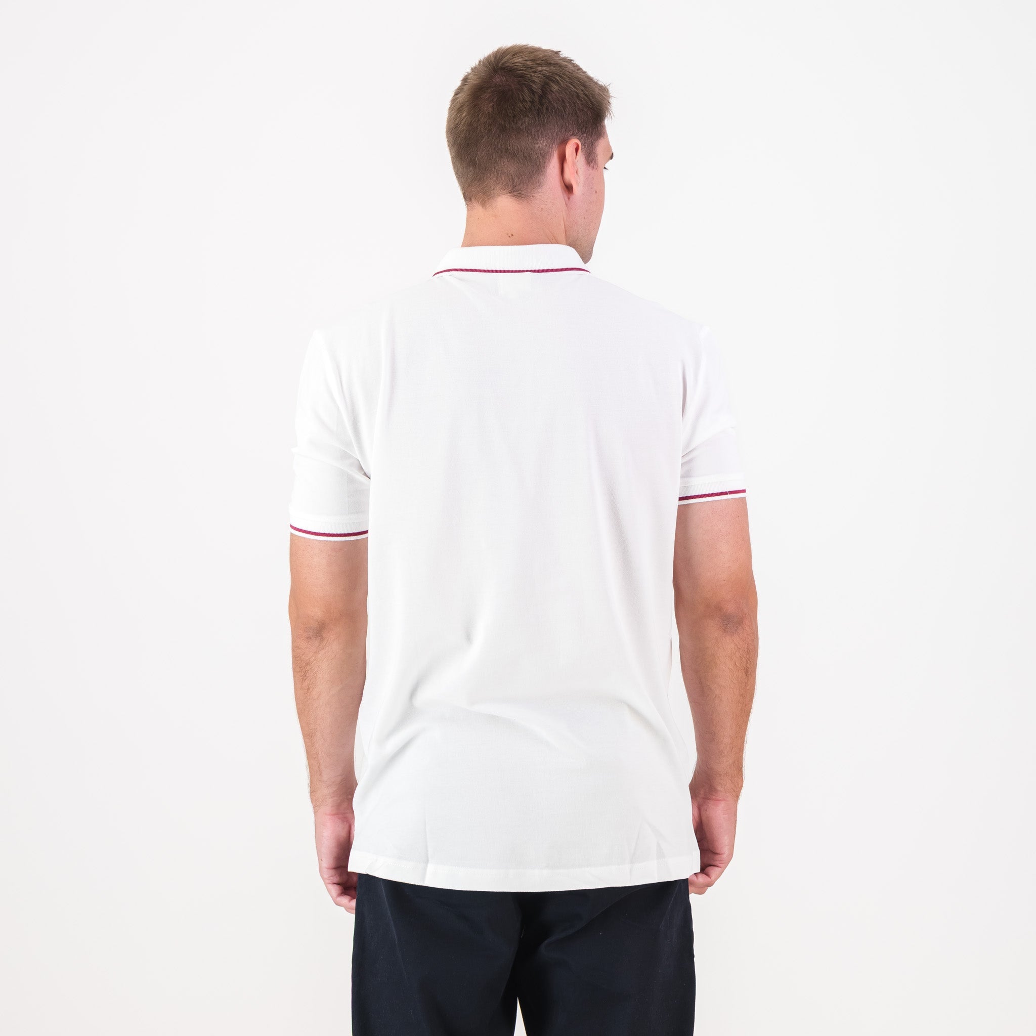 AB de Villiers 360 Small Logo Short Sleeve Polo White - Old School